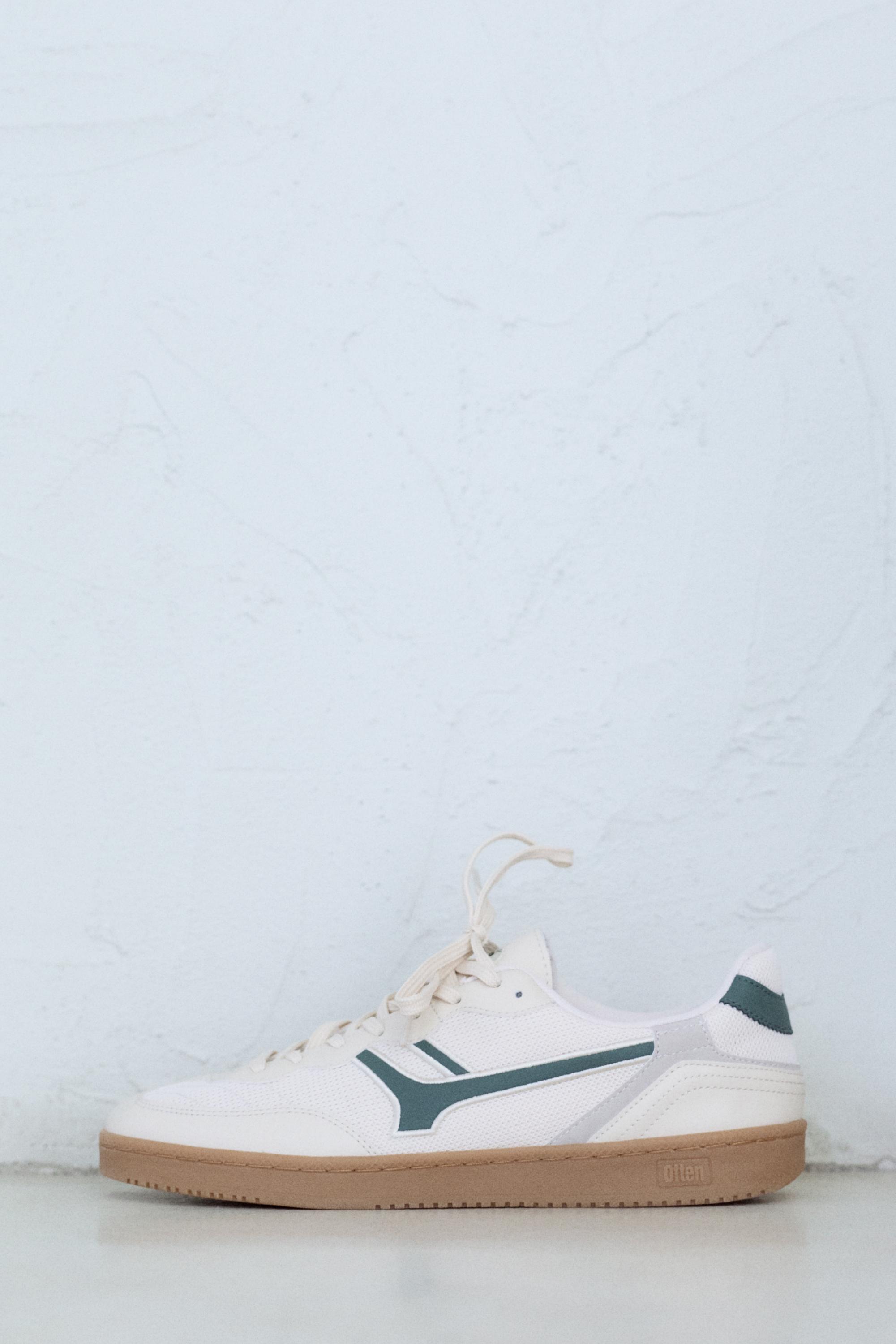 Retro fabric trainers — Ecru