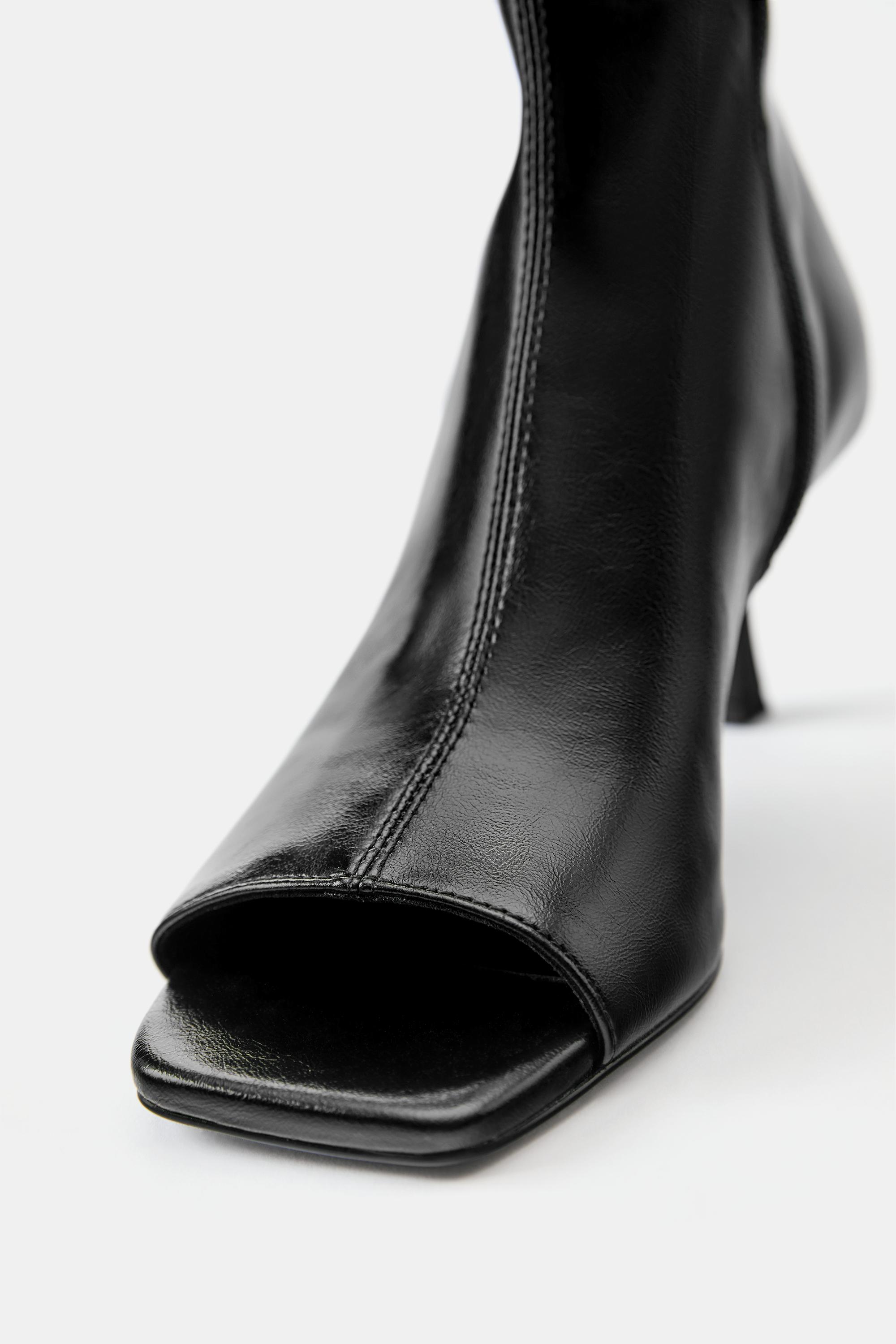 heeled ankle boots — Black