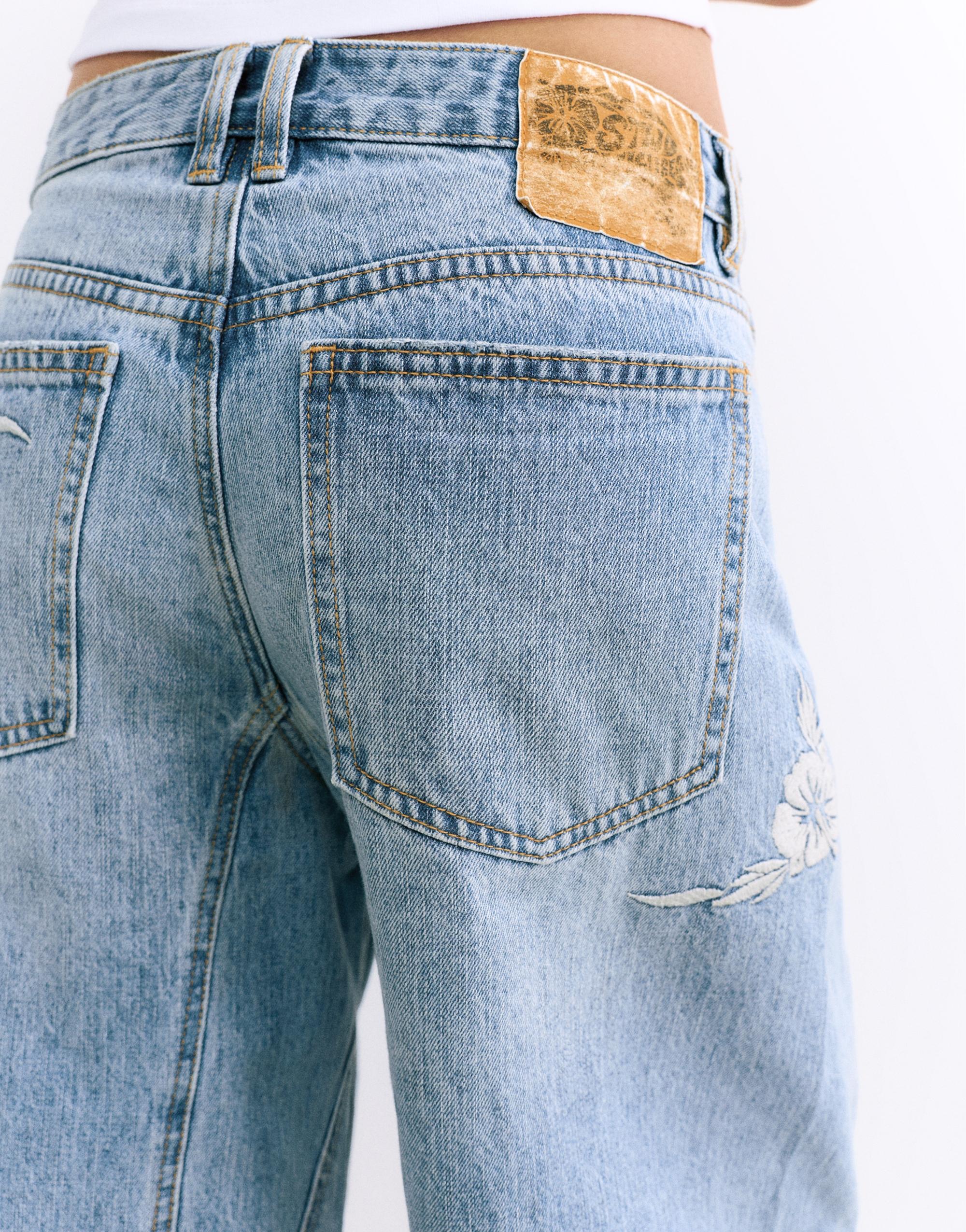 Pleasures x STWD jorts — Medium blue