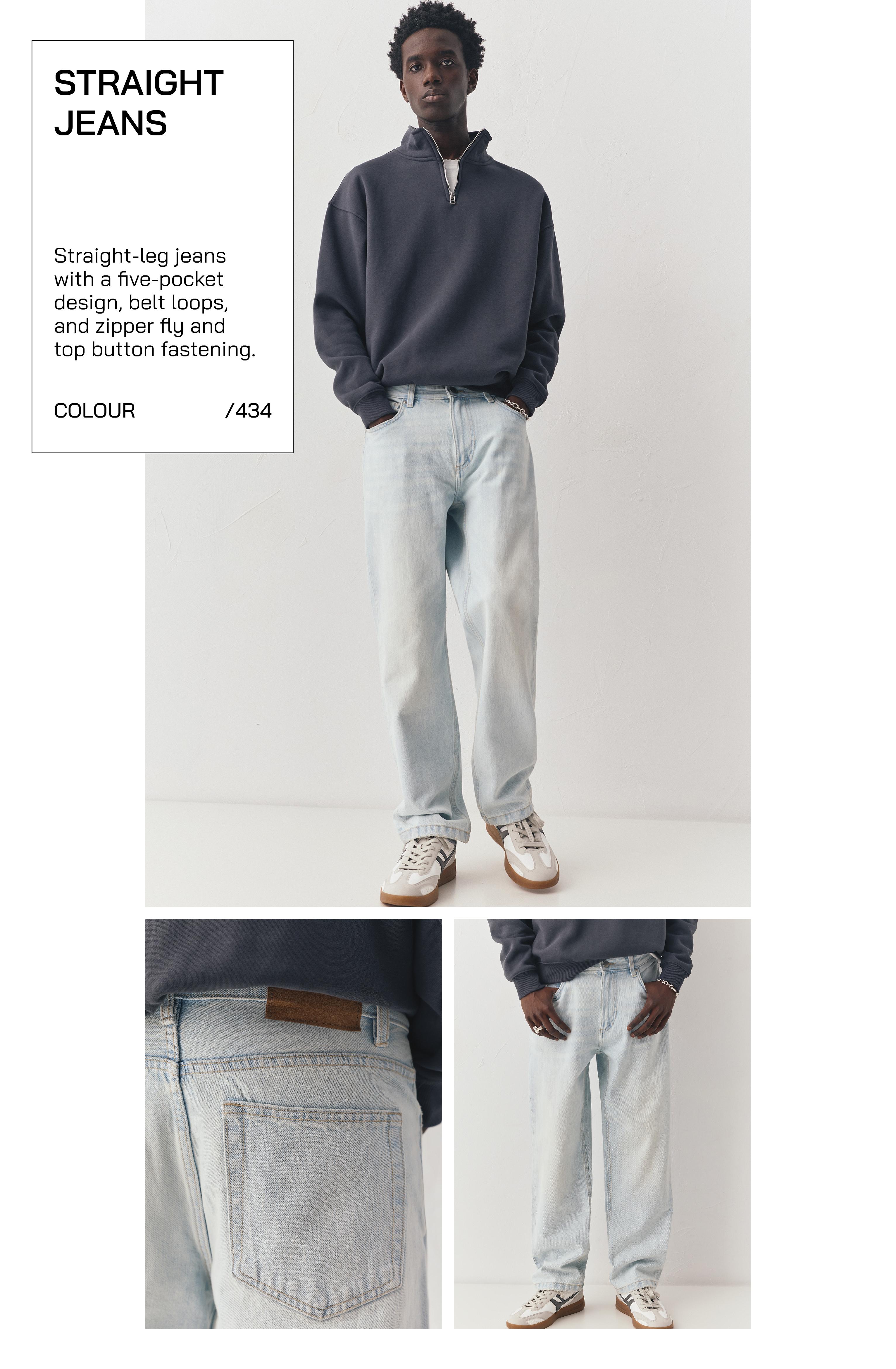 Straight-leg jeans — Pale indigo