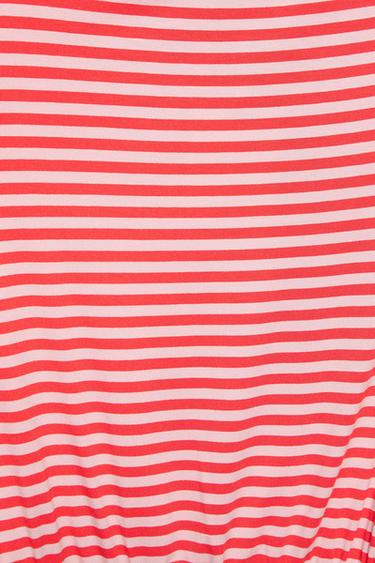 Short asymmetric dress — Striped 9