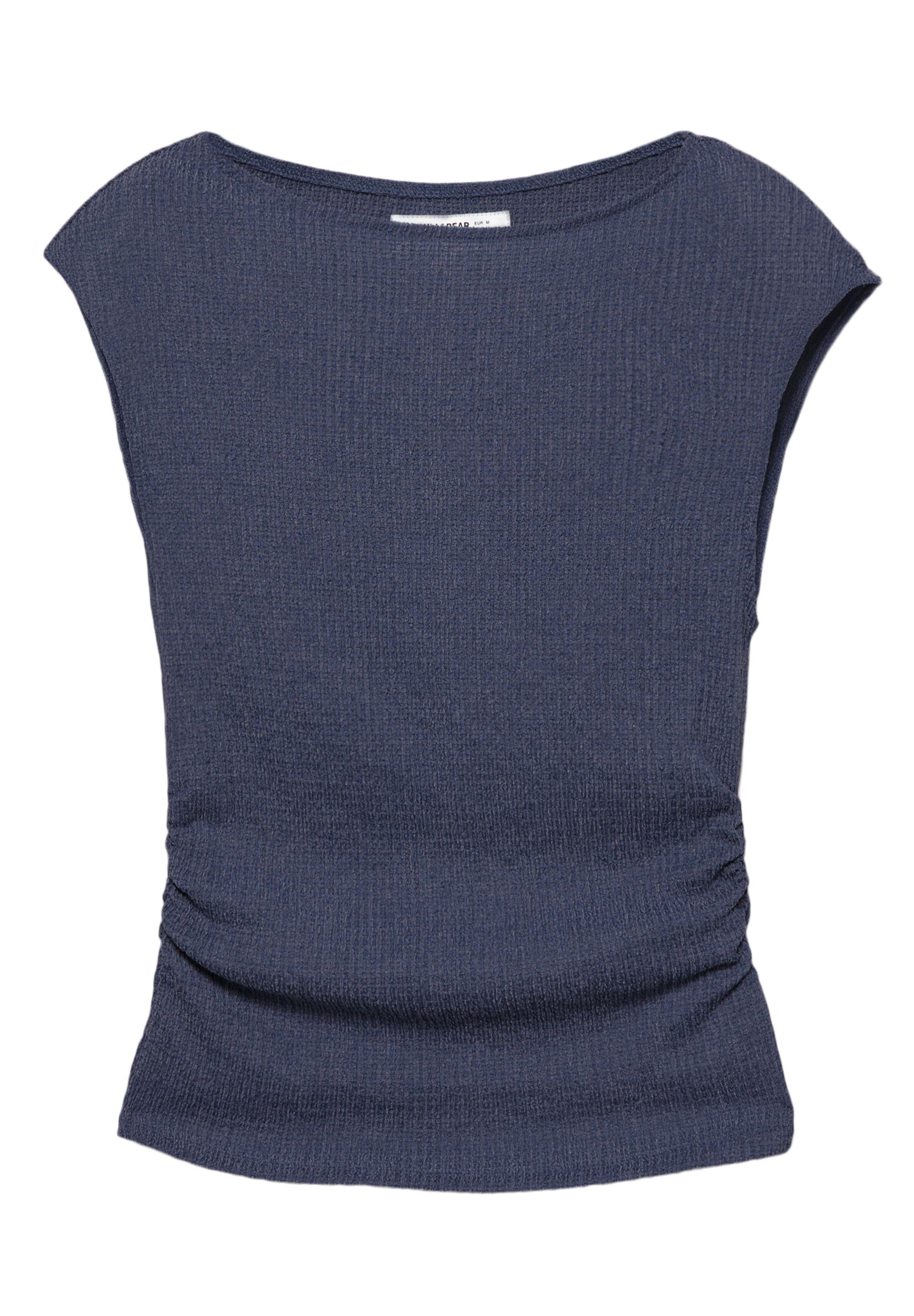 Crepe top — Navy