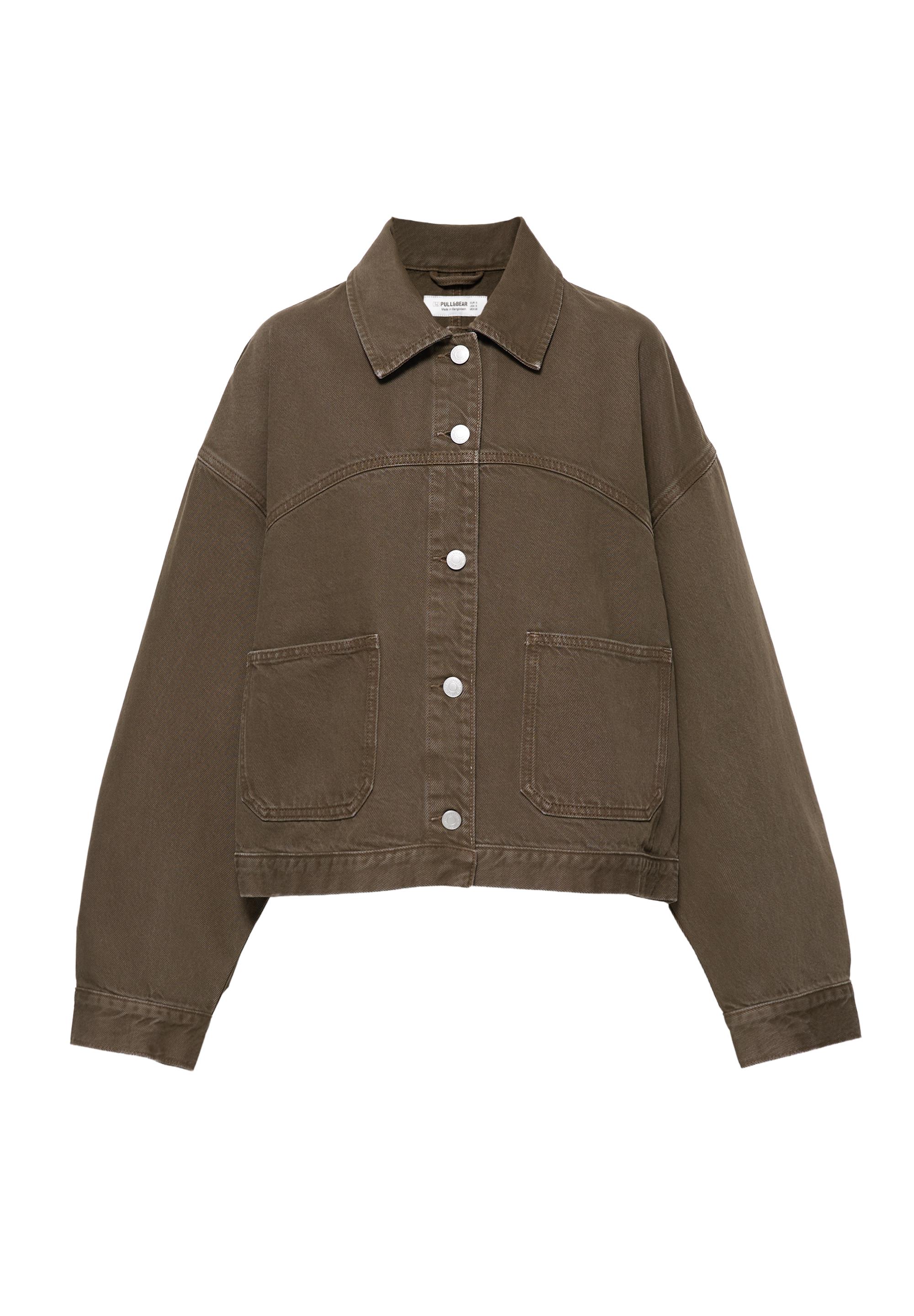 Boxy denim overshirt — Brown