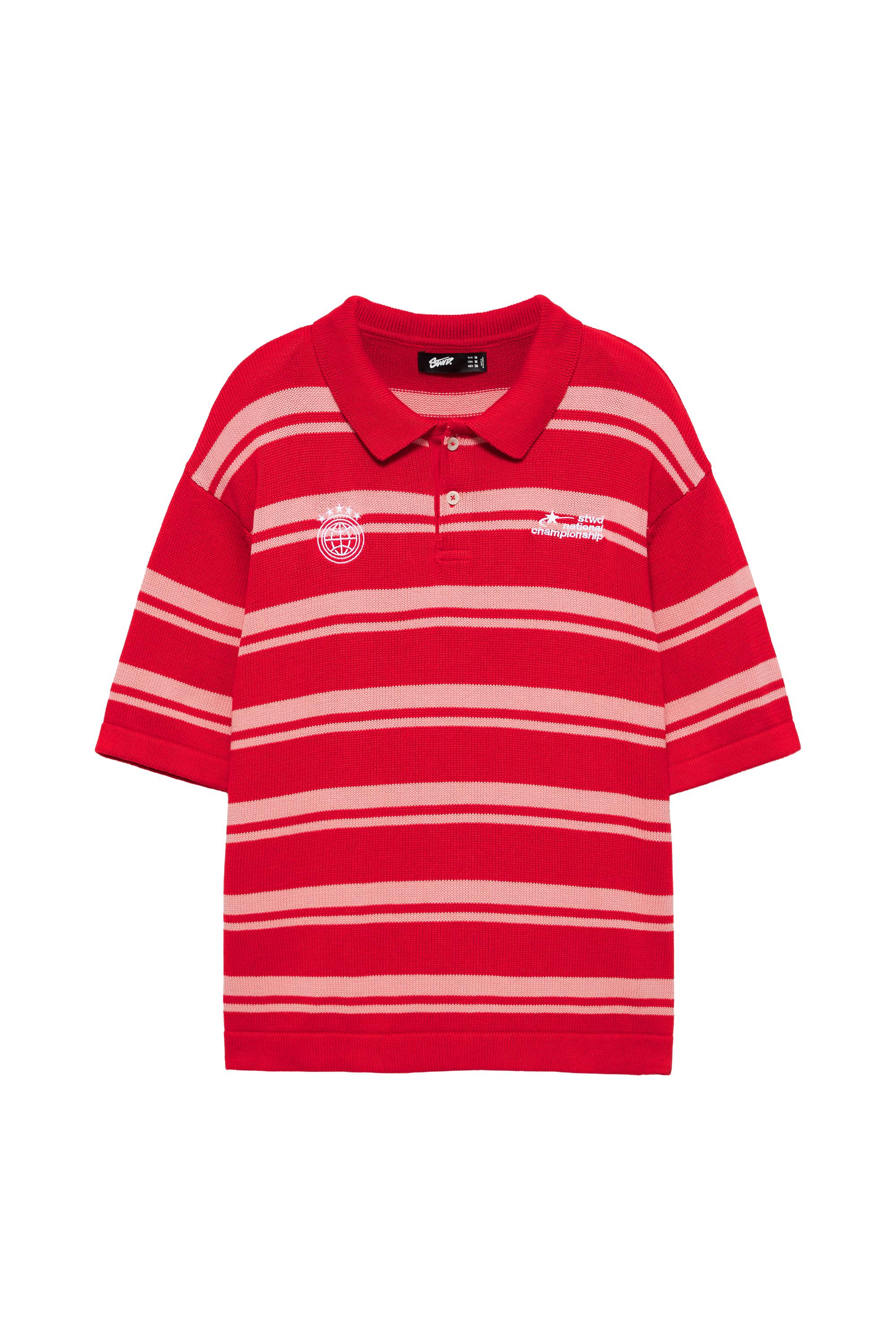Pull&Bear STWD çizgili triko polo görsel 4