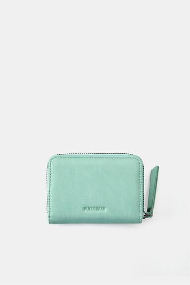 Suede zip wallet — Blue 2
