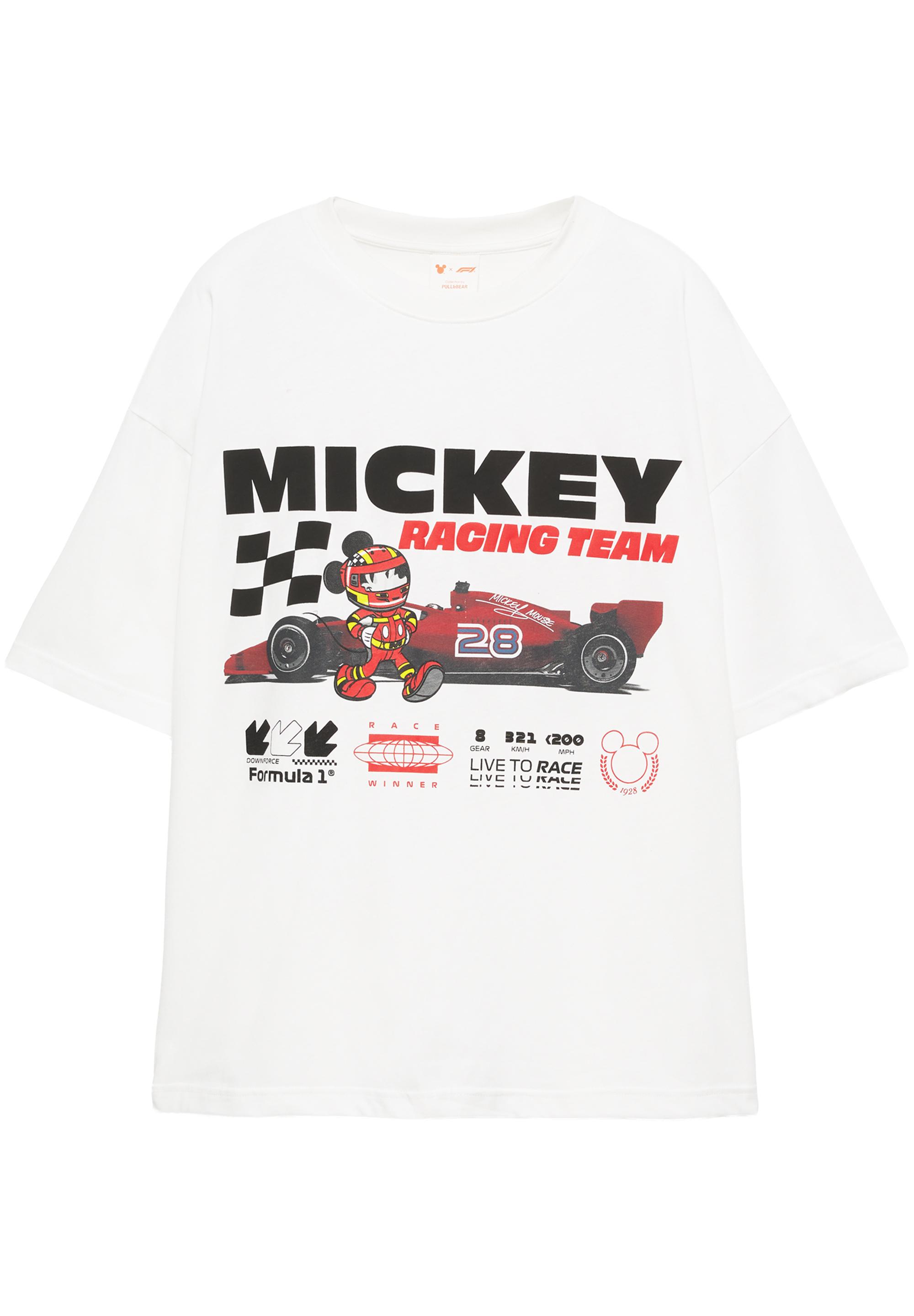 Pull&Bear Disney x F1 Mickey Racing Team tişört görsel 5