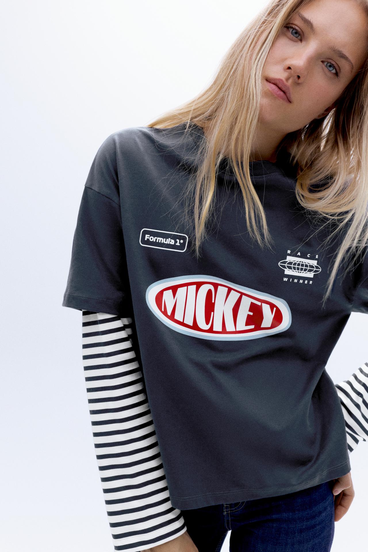 Disney x F1 double layer T-shirt — Ice