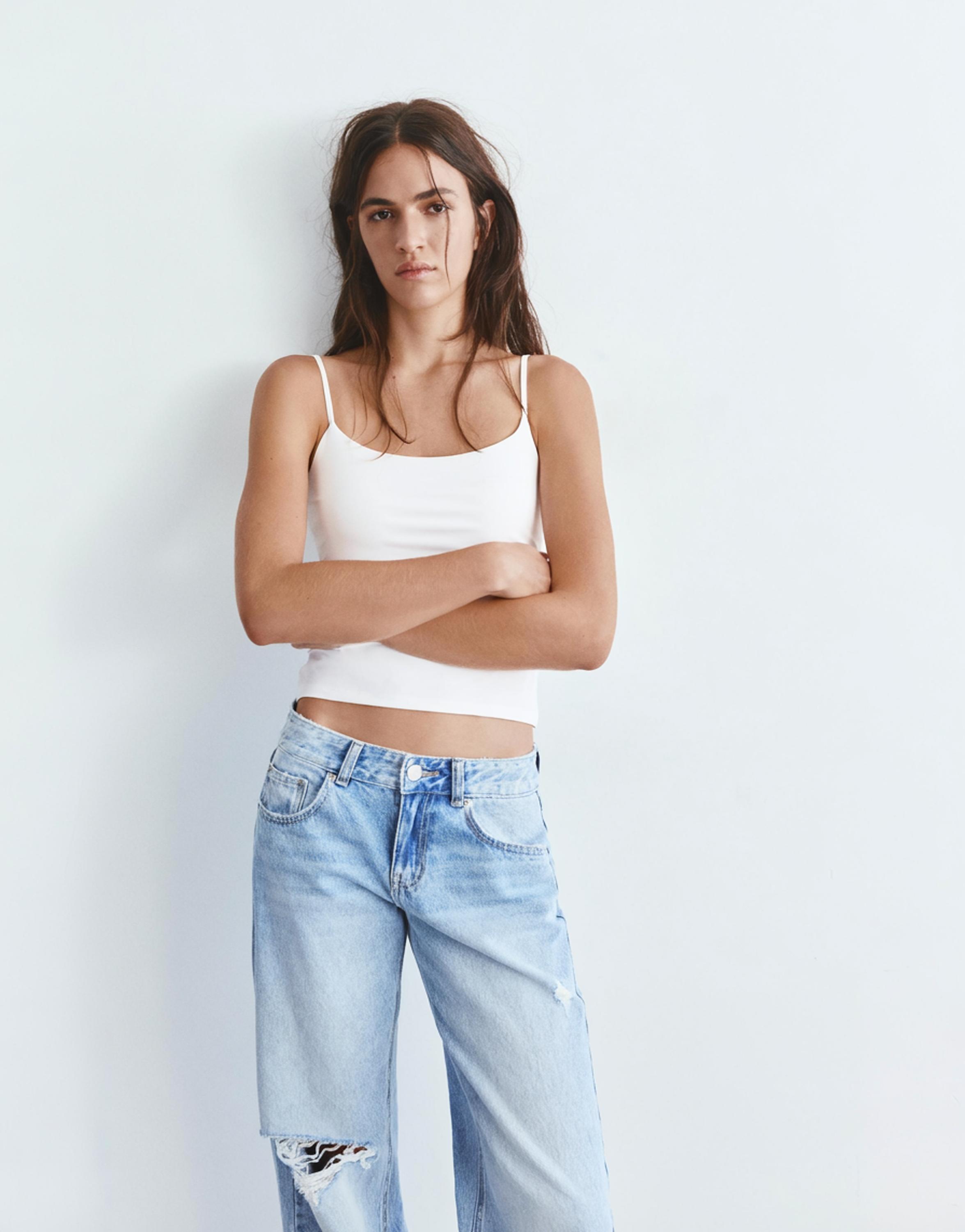 Basic top with adjustable straps — White