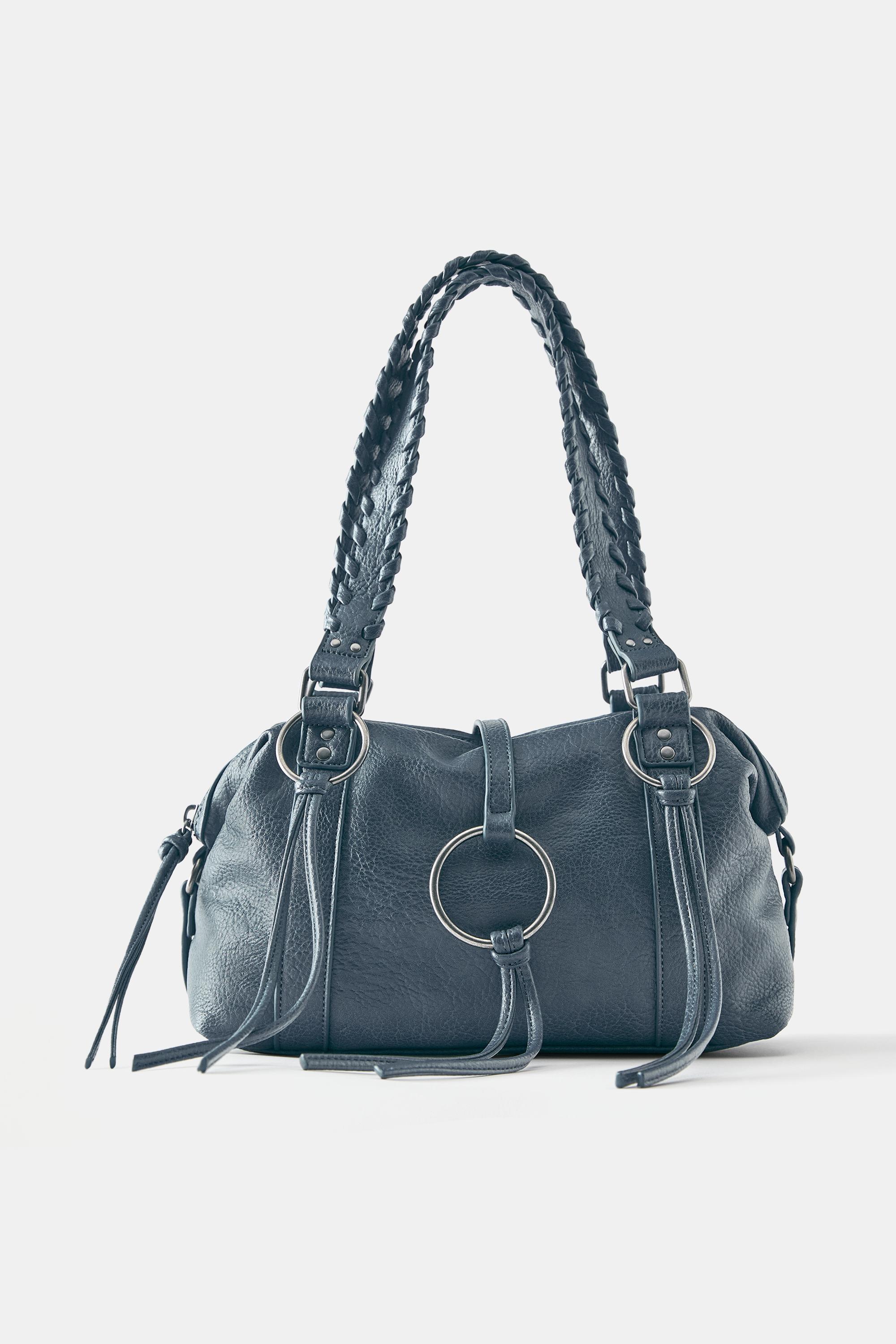 Ring detail shoulder bag — Blue