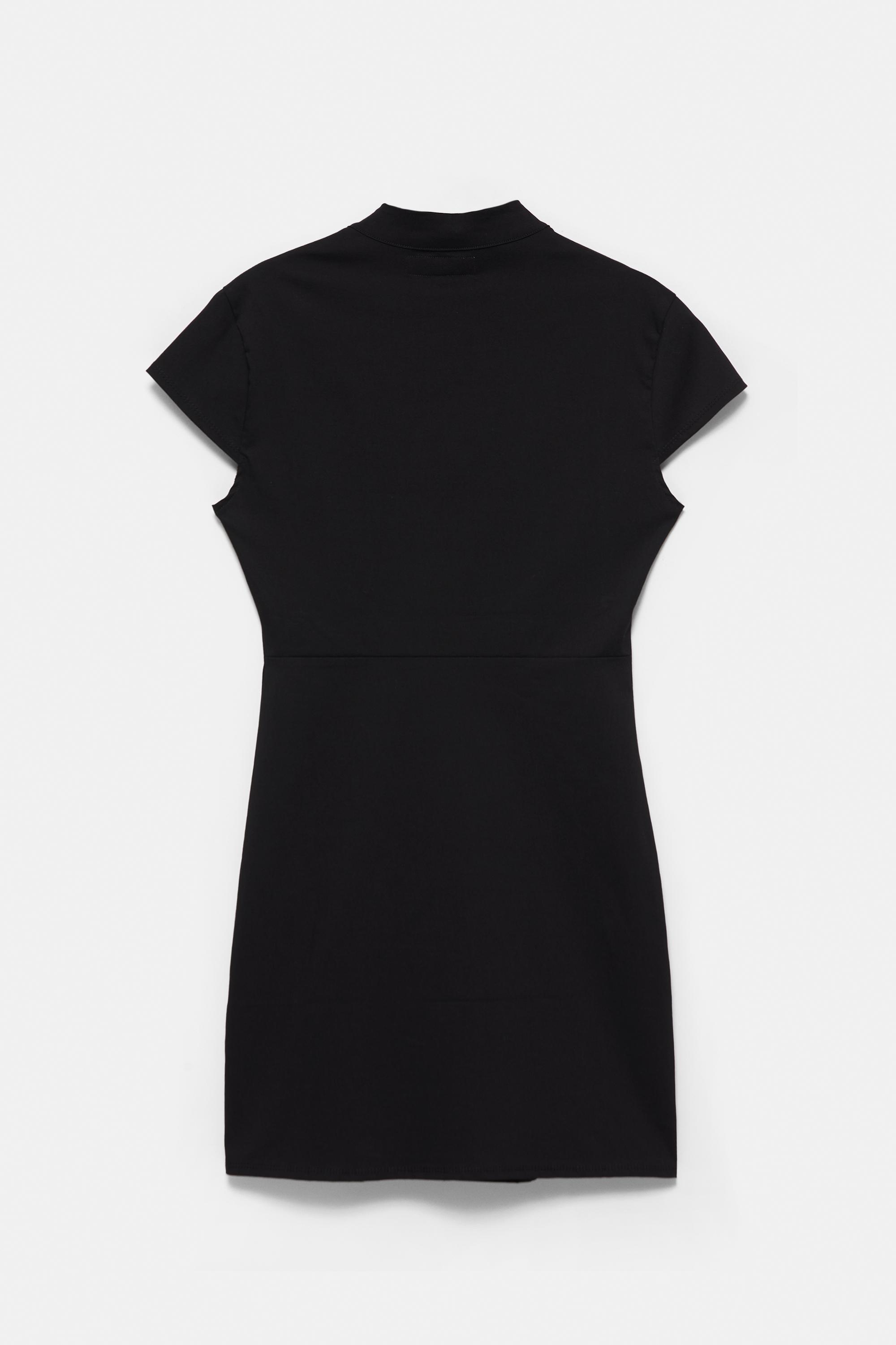 Short bow dress — Black