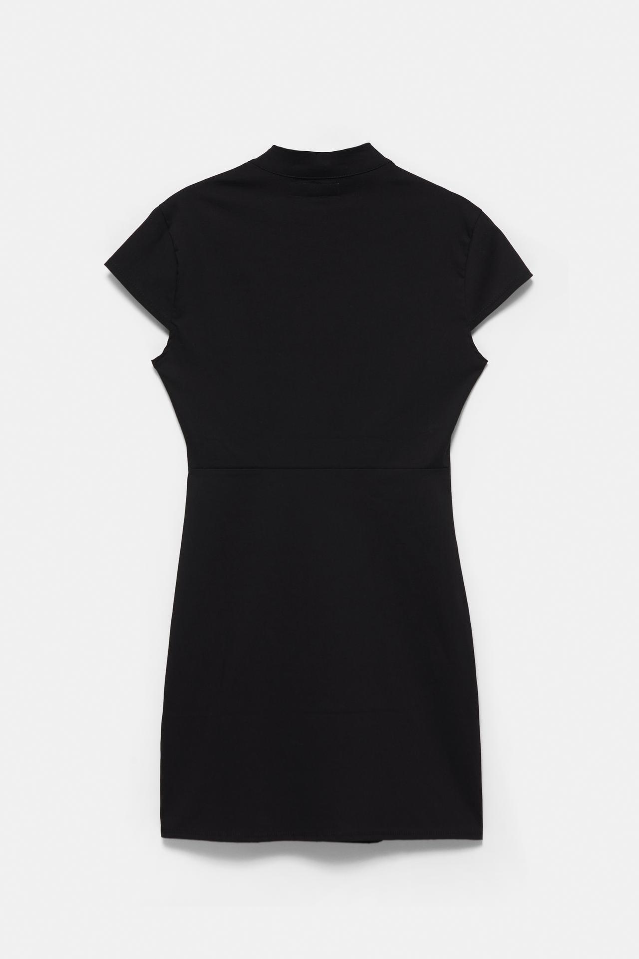 Short bow dress — Black