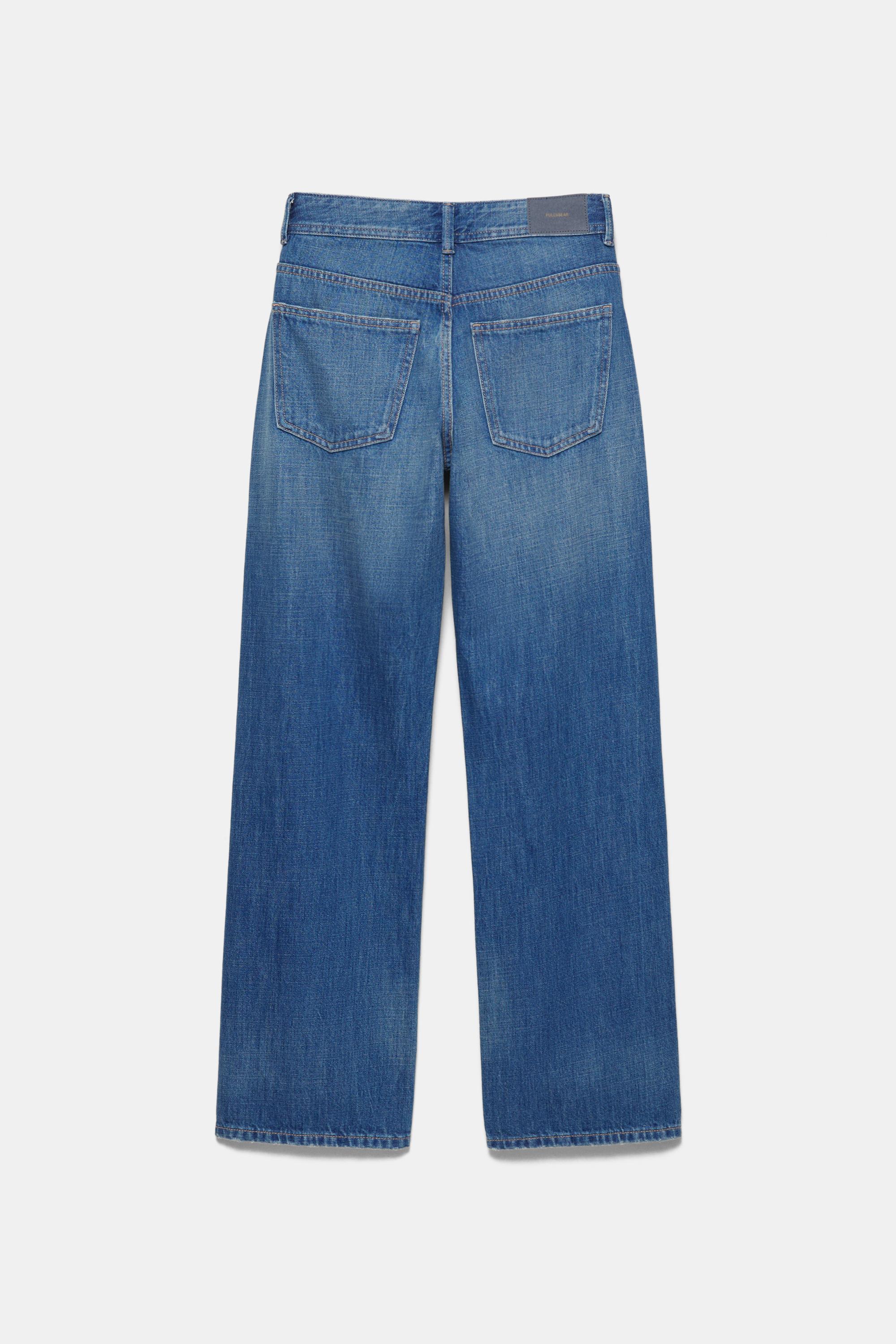 Low-rise straight-leg jeans — Ocean