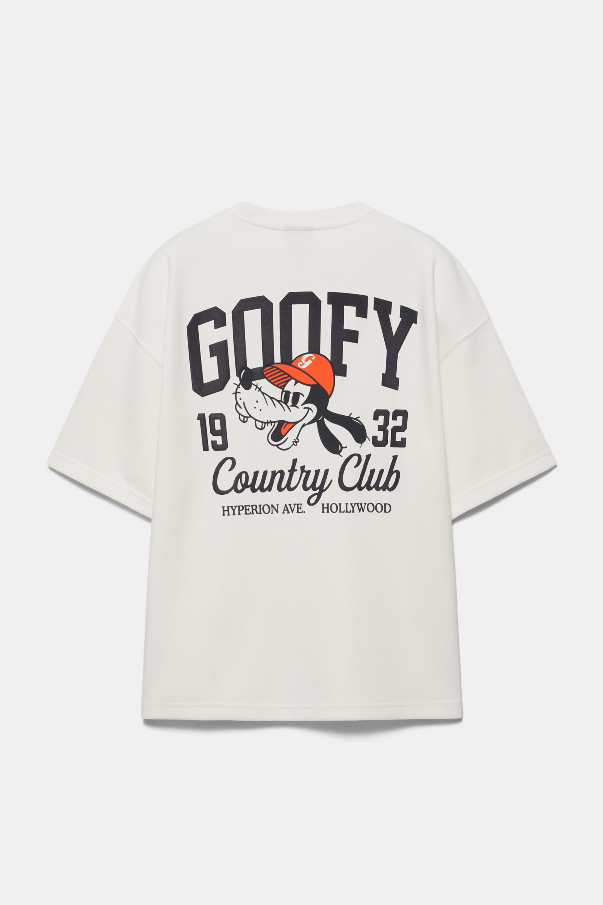 Goofy baskılı beyaz t-shirt - Görsel 4