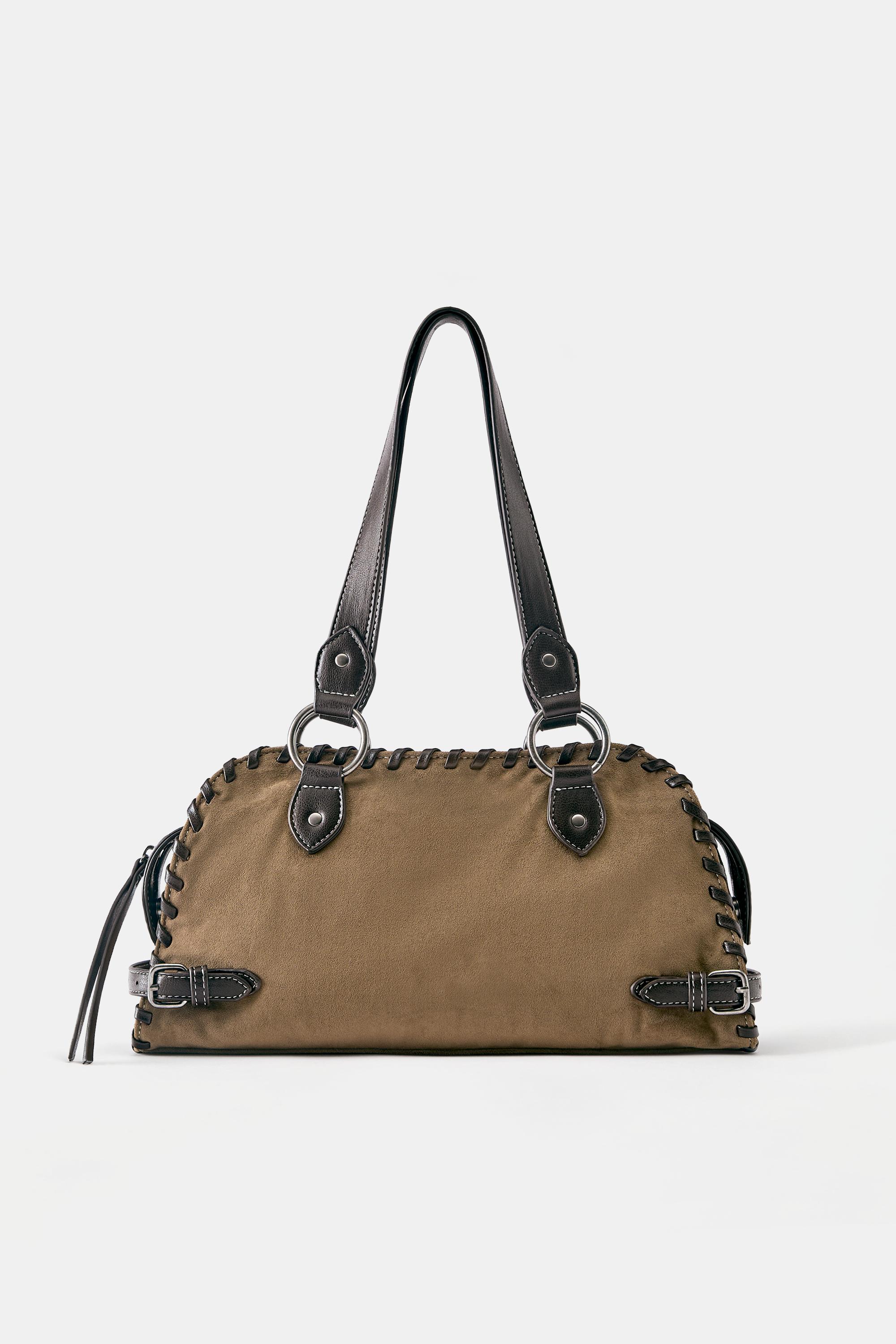 Contrast shoulder bag — Camel