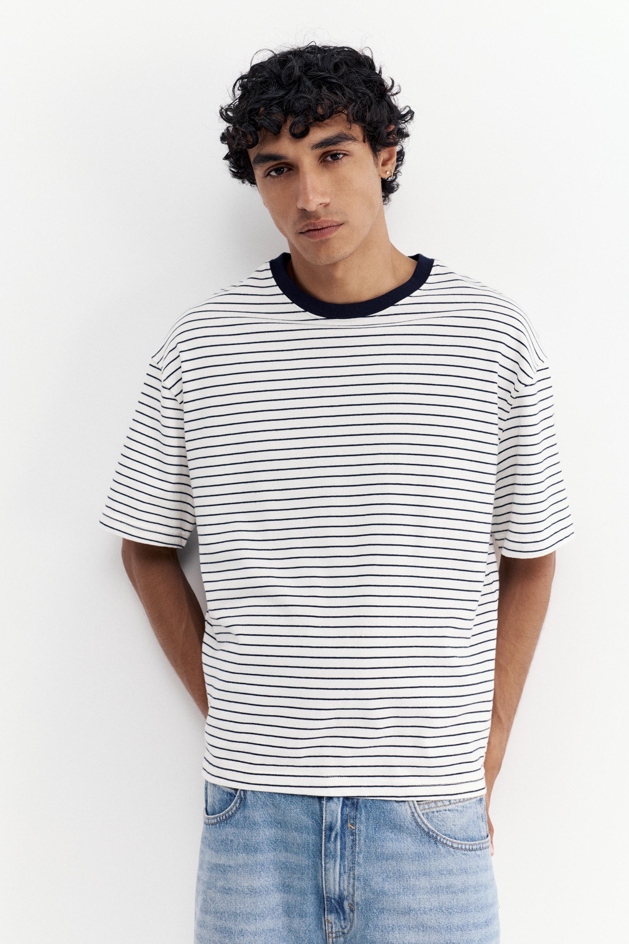 Premium short sleeve T-shirt — Blue/White