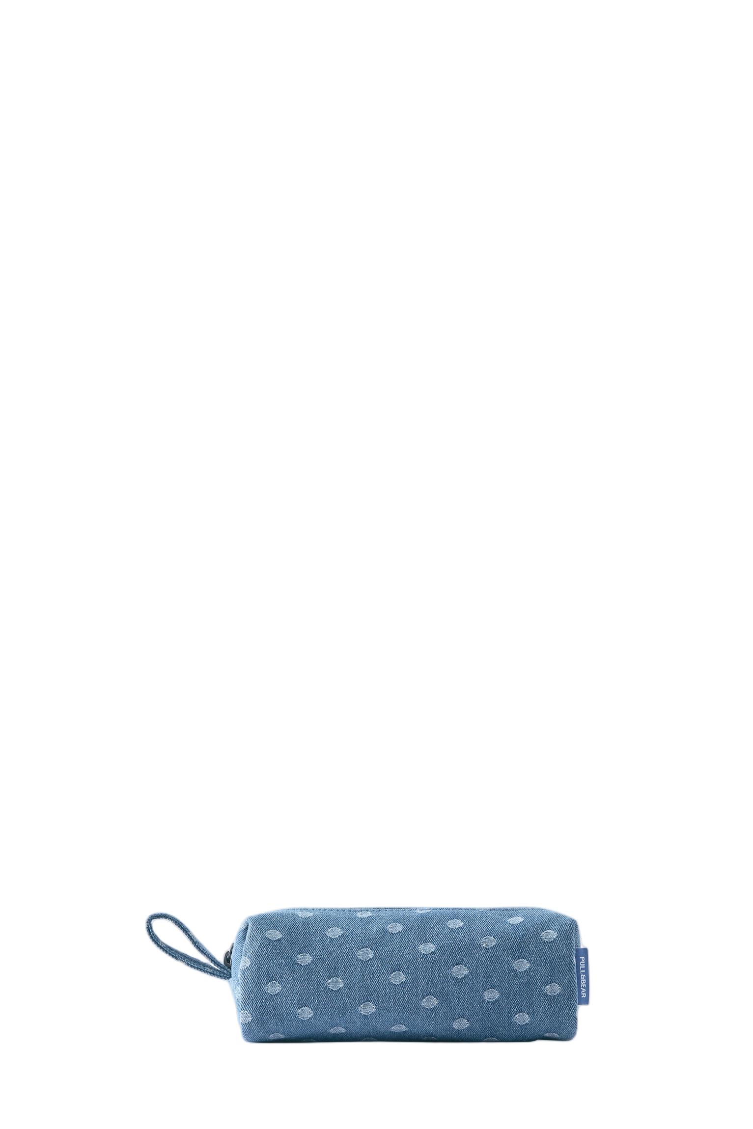 Denim polka dot pencil case — Jeans