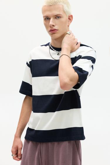 Striped T-shirt with number on the back