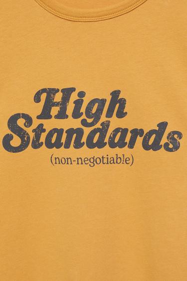 High Standards graphic T-shirt — Mustard 7