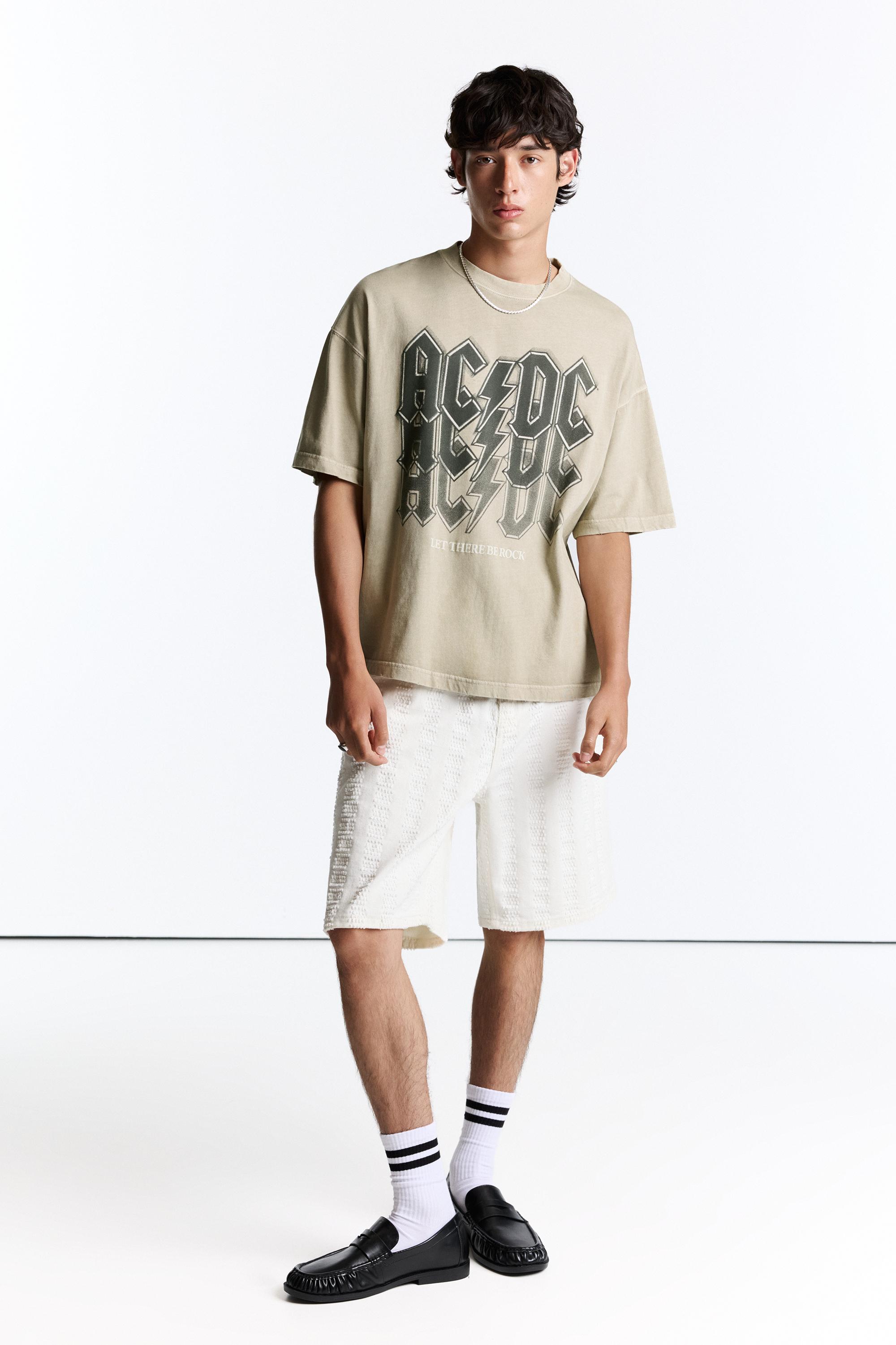 Relaxed fit AC/DC T-shirt — Ecru