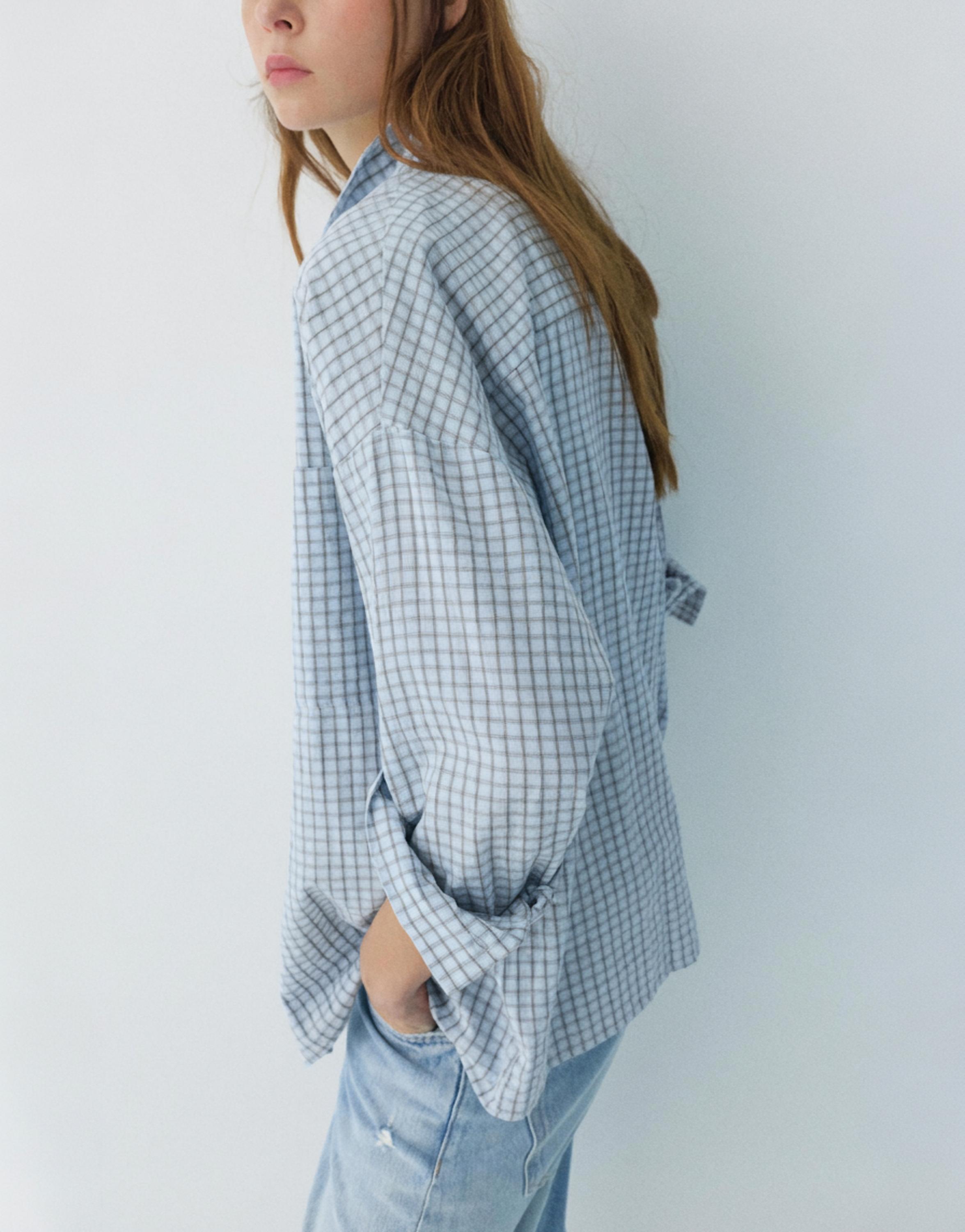 Kareli cepli gömlek - Görsel 6