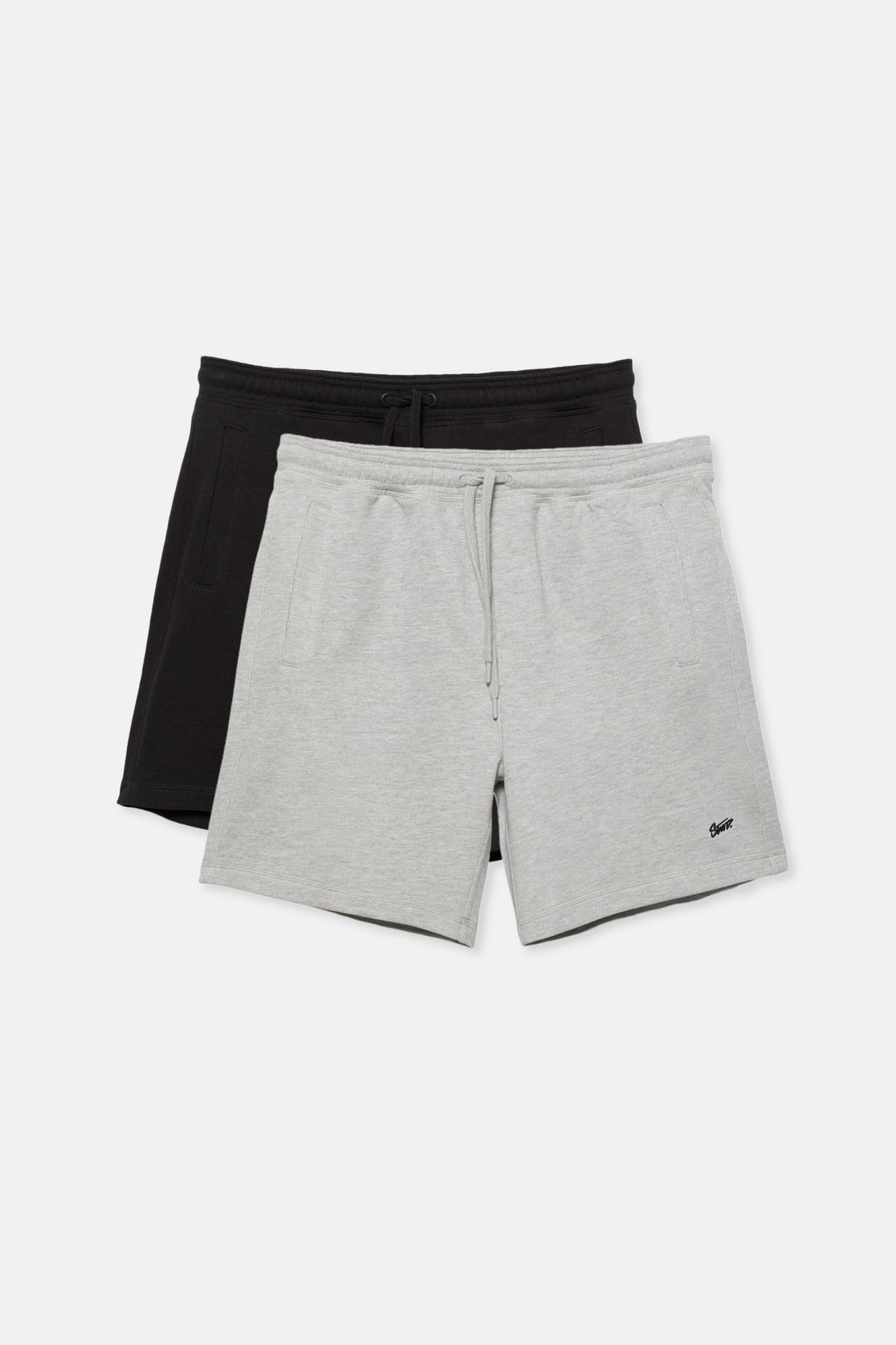 2-pack of STWD Bermuda short sweatpants — Black