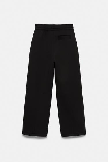 Neoprene-effect darted trousers — Black 7