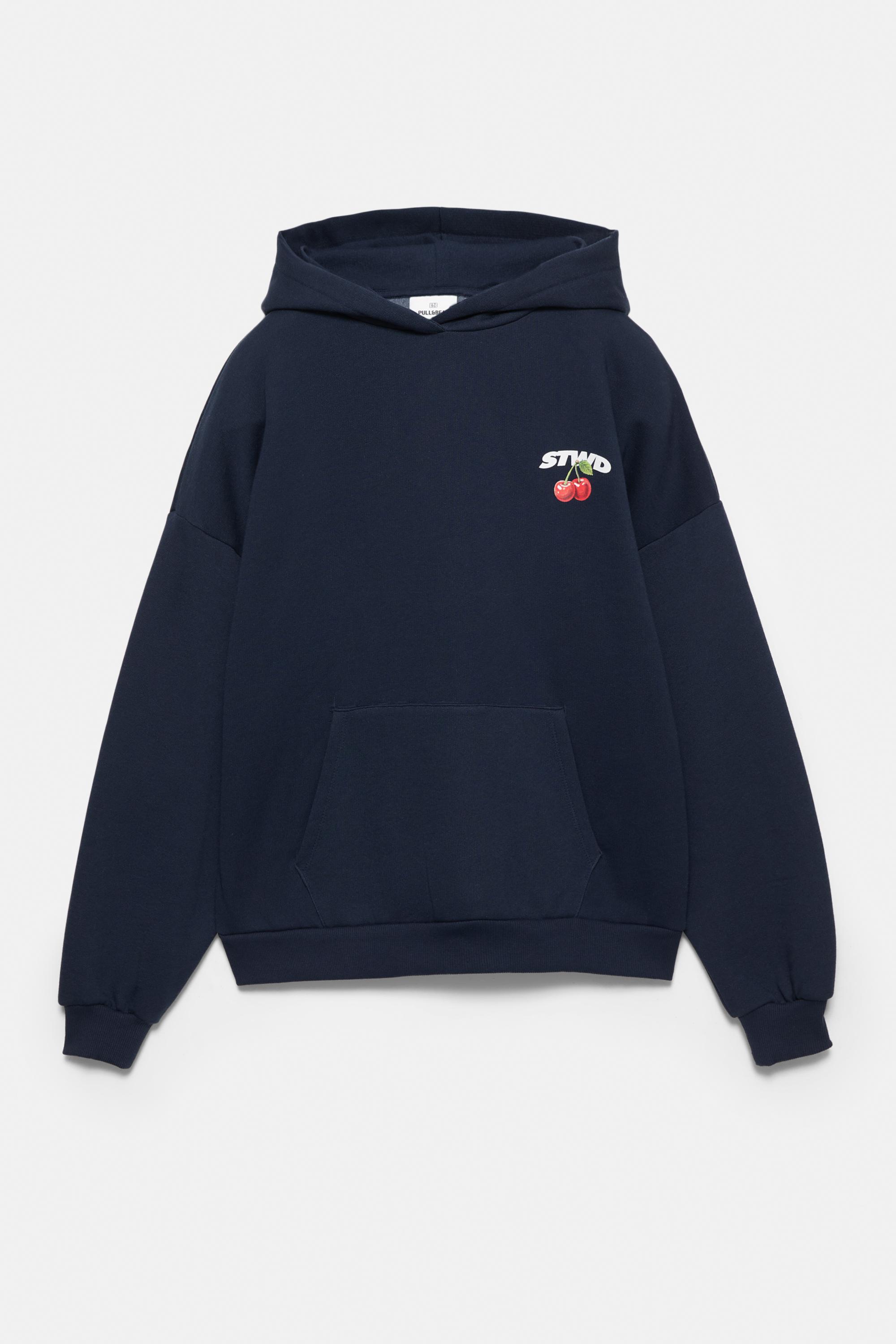 STWD kiraz kapüşonlu sweatshirt - Görsel 3