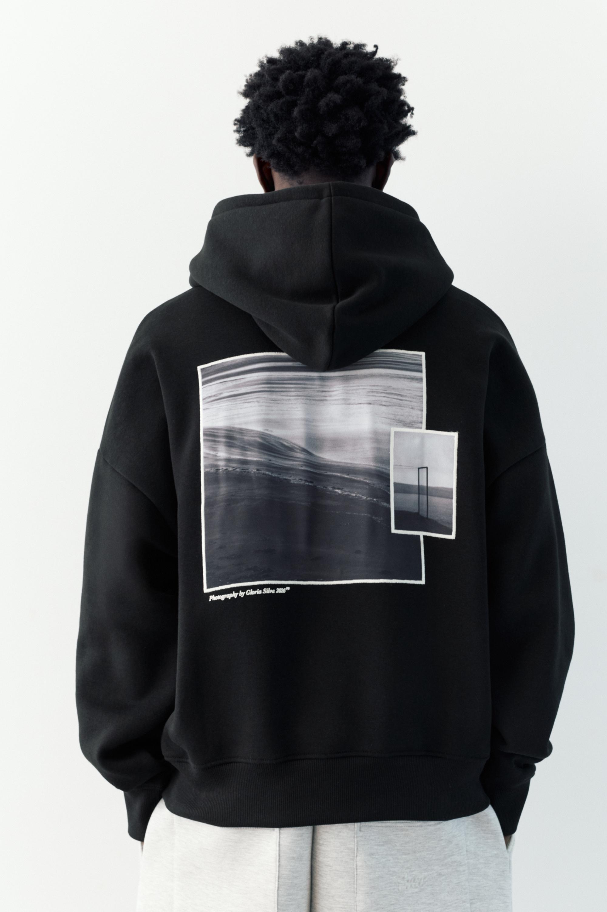 Kapüşonlu grafik sweatshirt - Görsel 13
