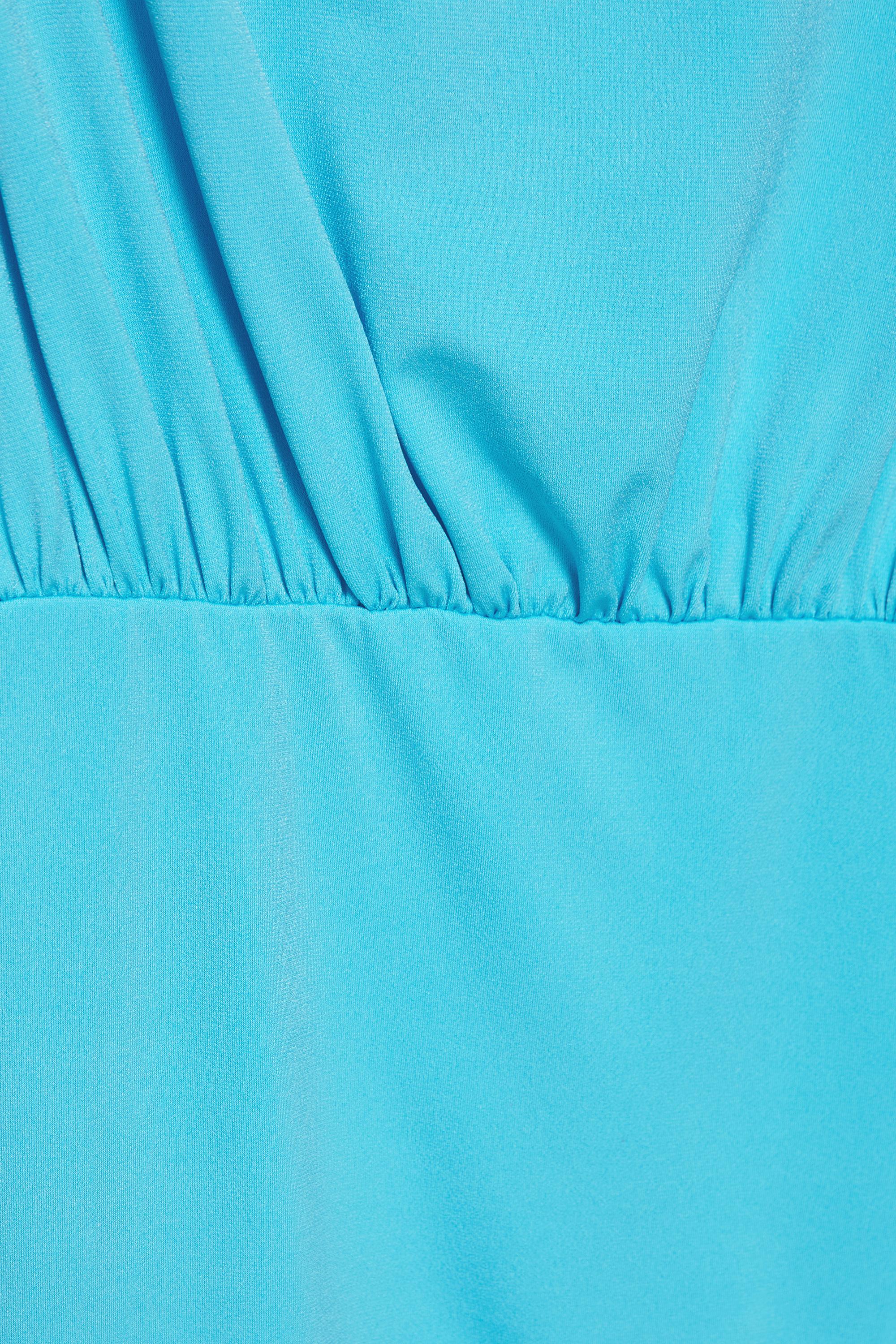 Short asymmetric dress — Turquoise