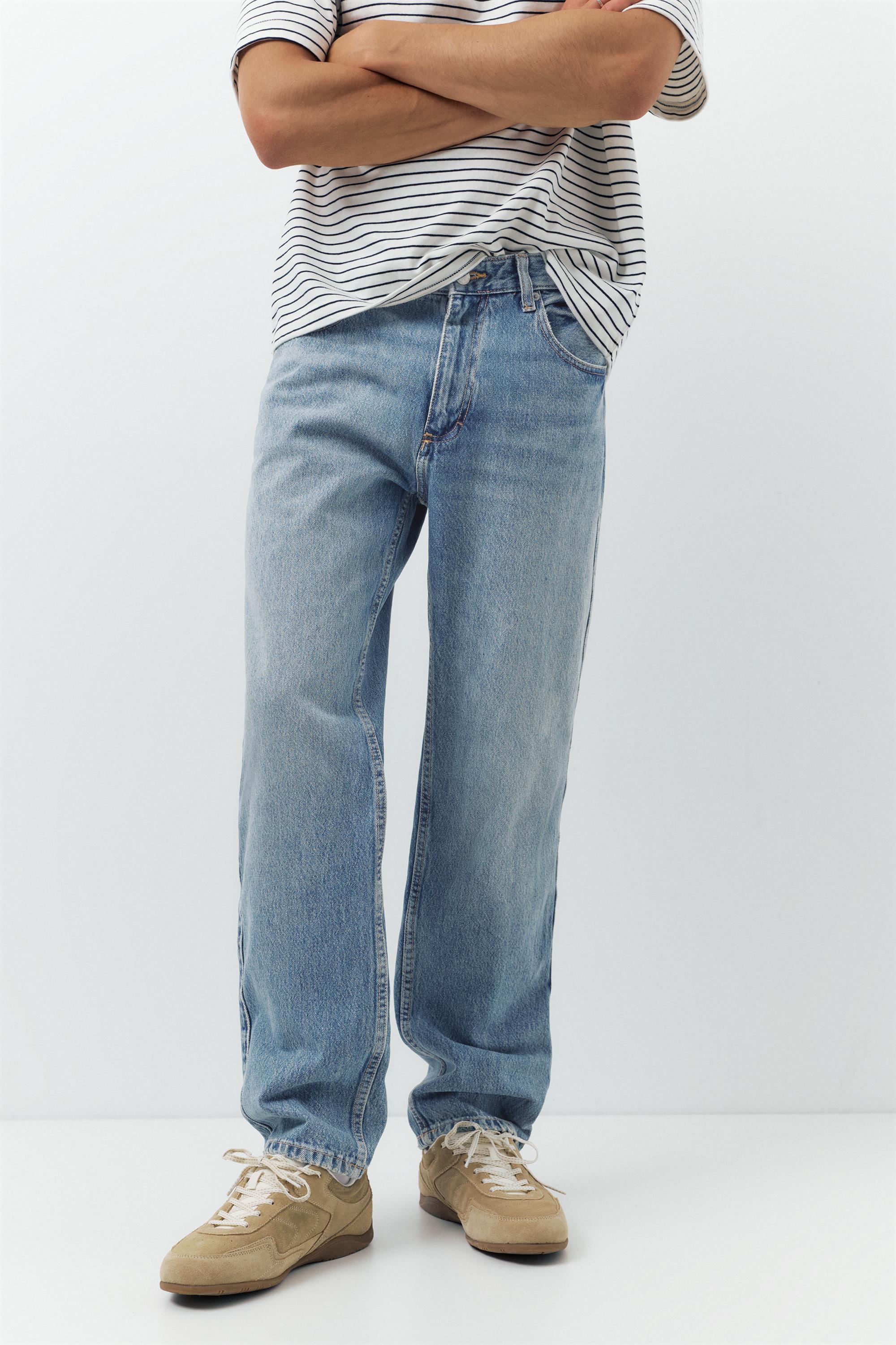 Straight-leg jeans — Medium blue