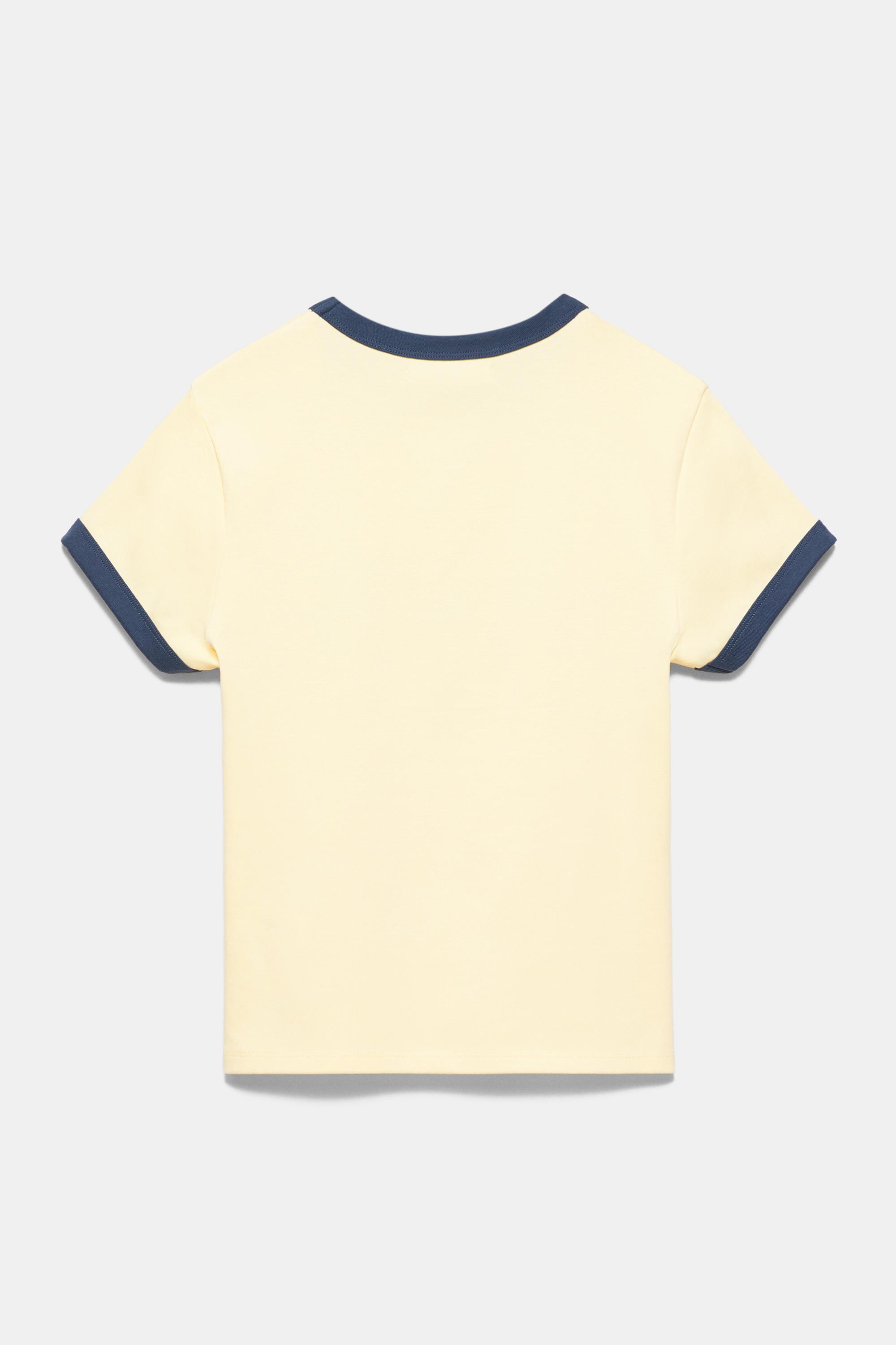 Ribbed graphic T-shirt — Yellow