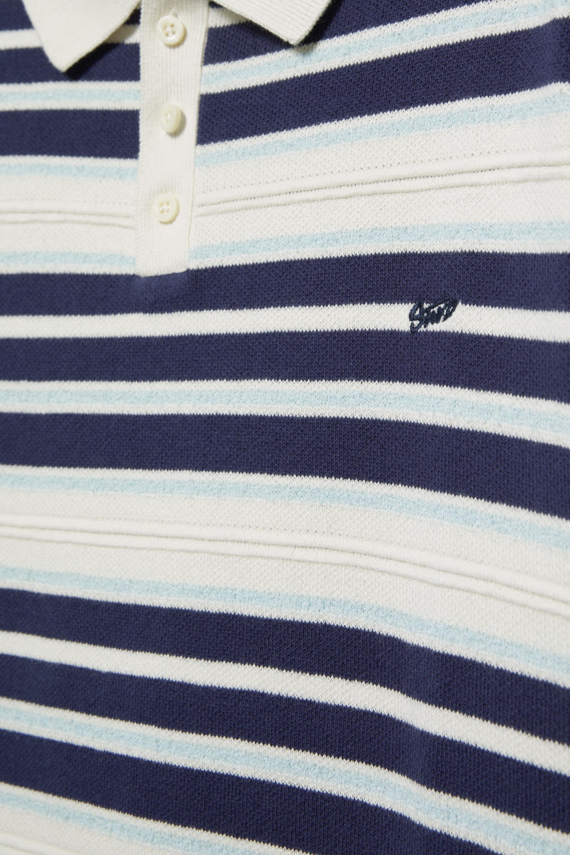 STWD çizgili örme polo - Görsel 2