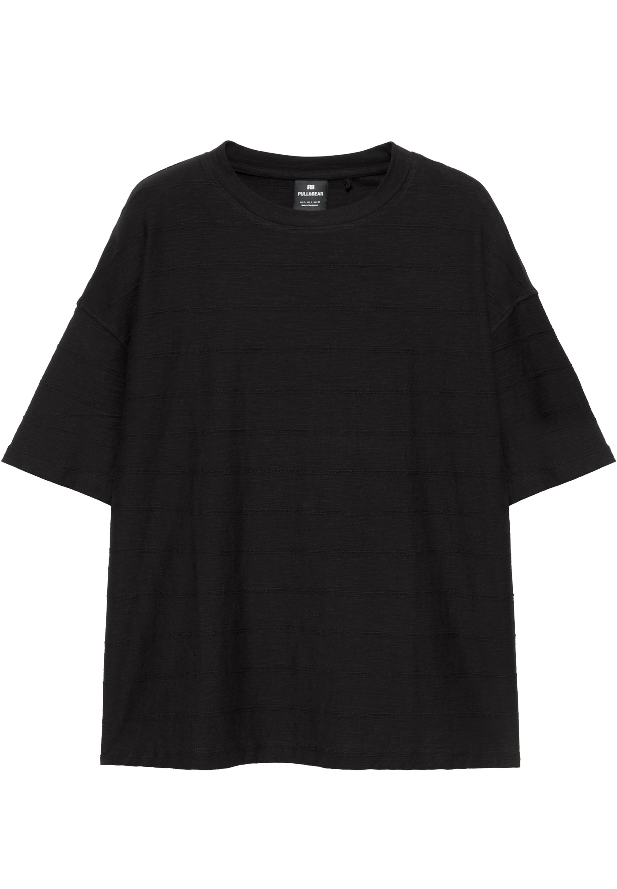 Boxy kesim dokulu t-shirt - Görsel 6