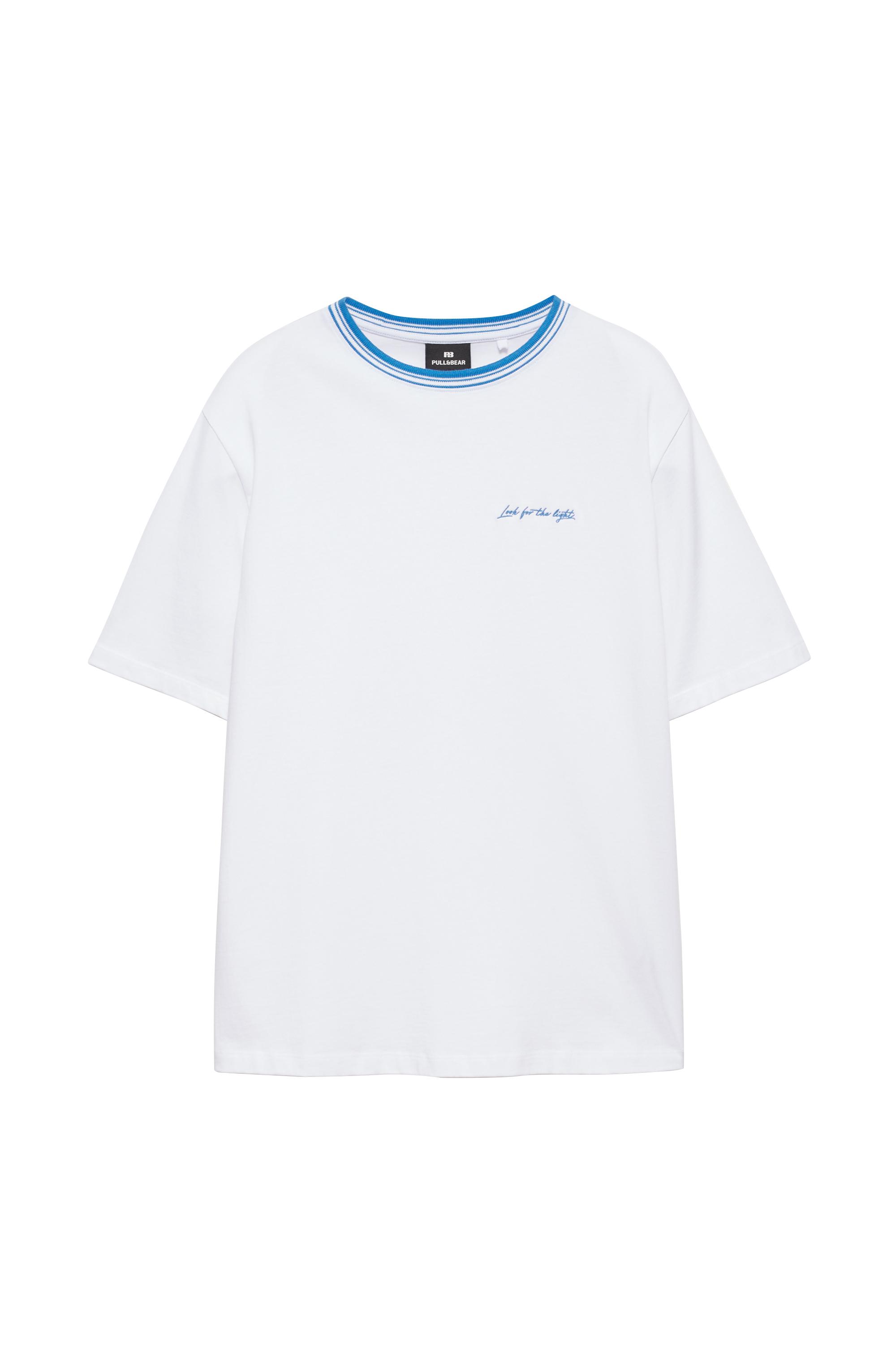 Pull&Bear Yazı nakışlı tişört görsel 5