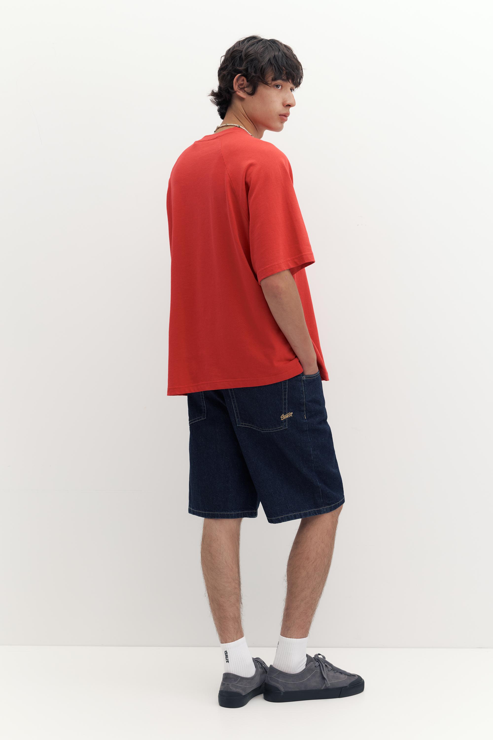 Baggy denim Bermuda shorts — Navy