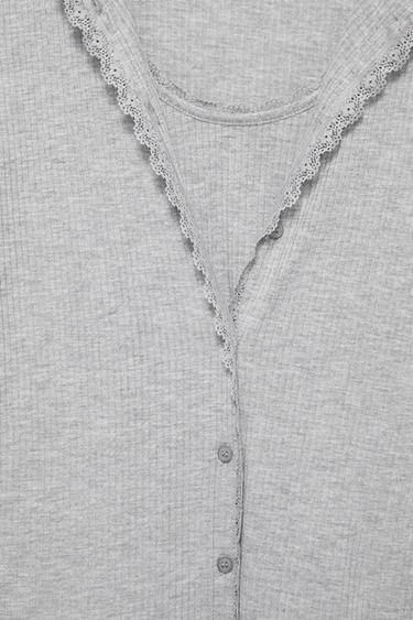 Double lace top — Grey 6