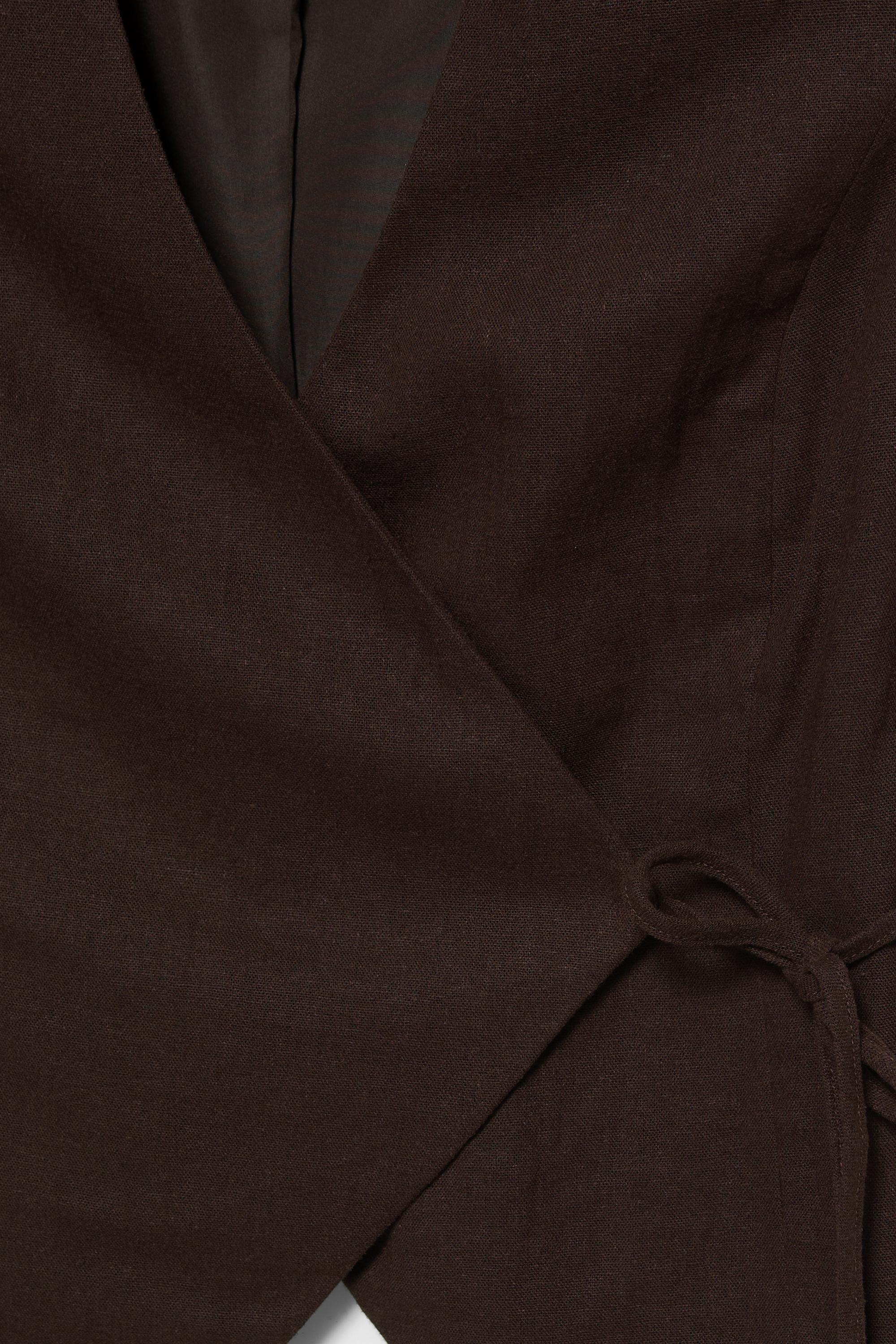 Rustic linen-blend waistcoat