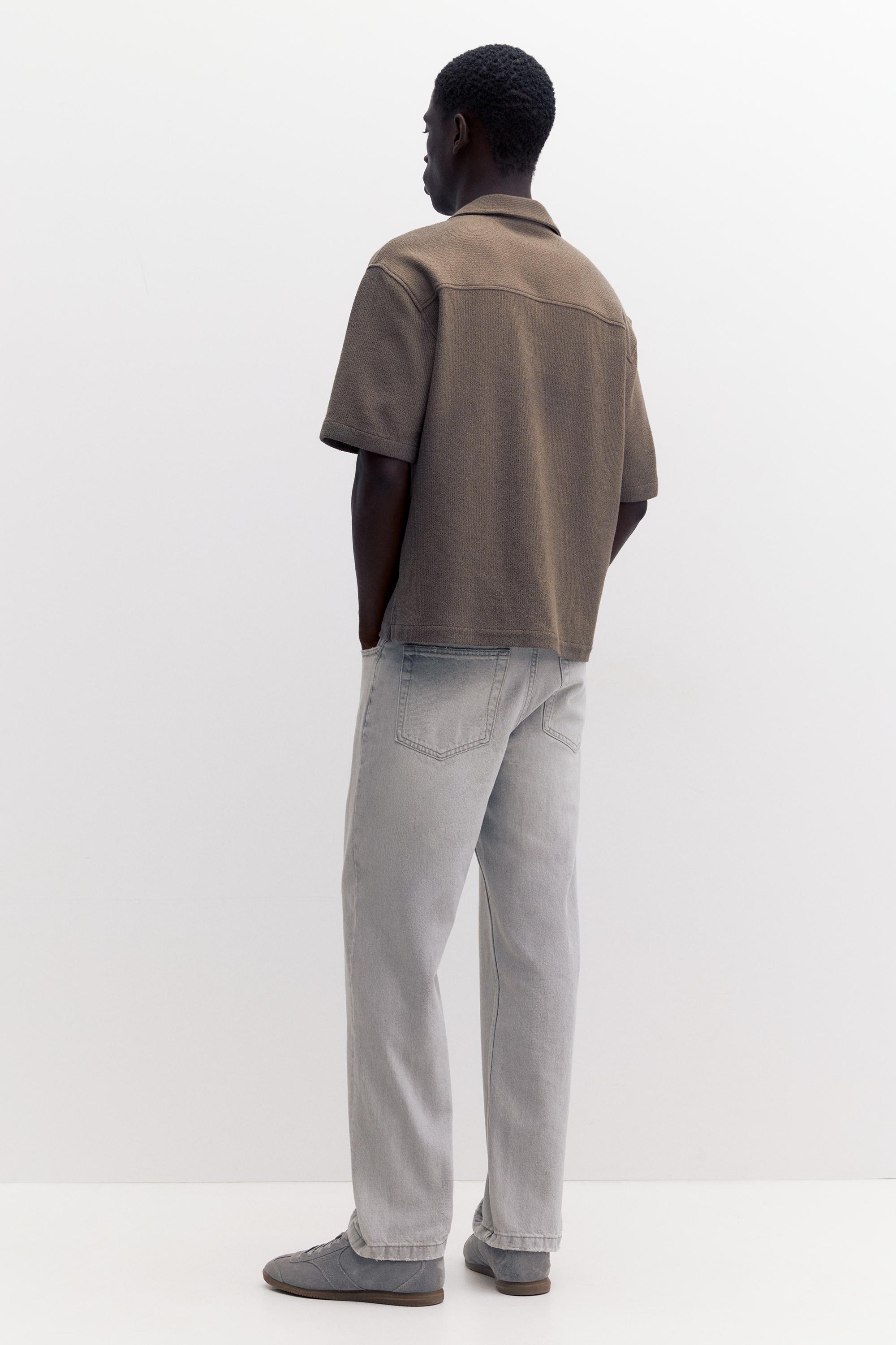 Terrycloth short sleeve shirt — Mole brown