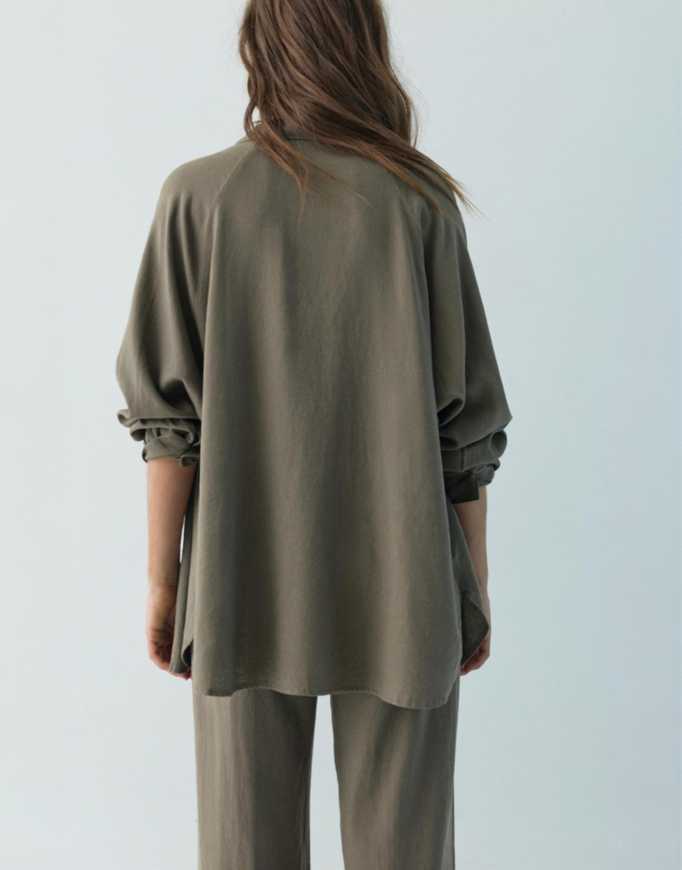 Ketenli rustik gömlek - Görsel 58