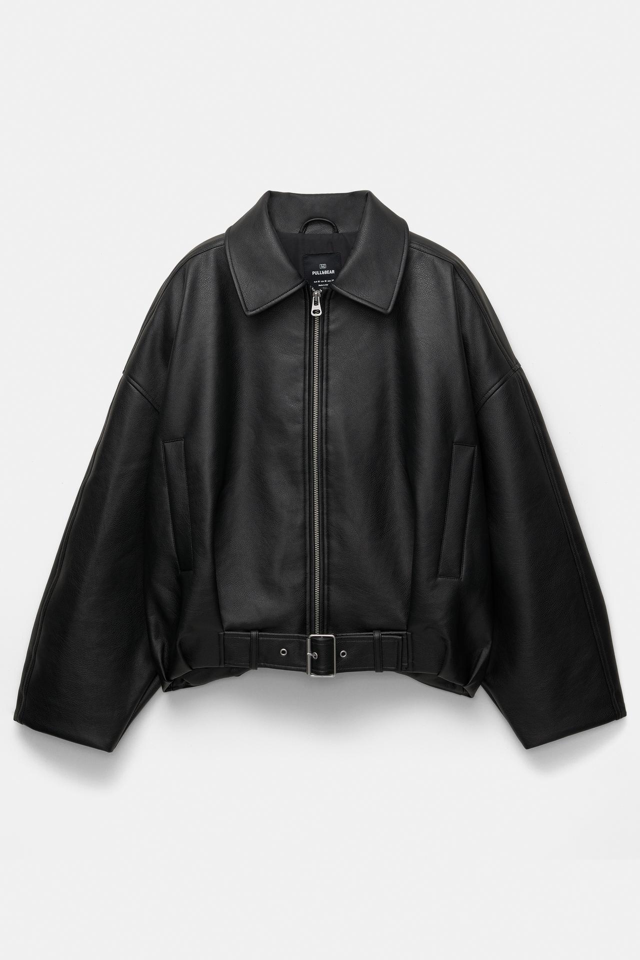 Veste bomber similicuir - pull&bear