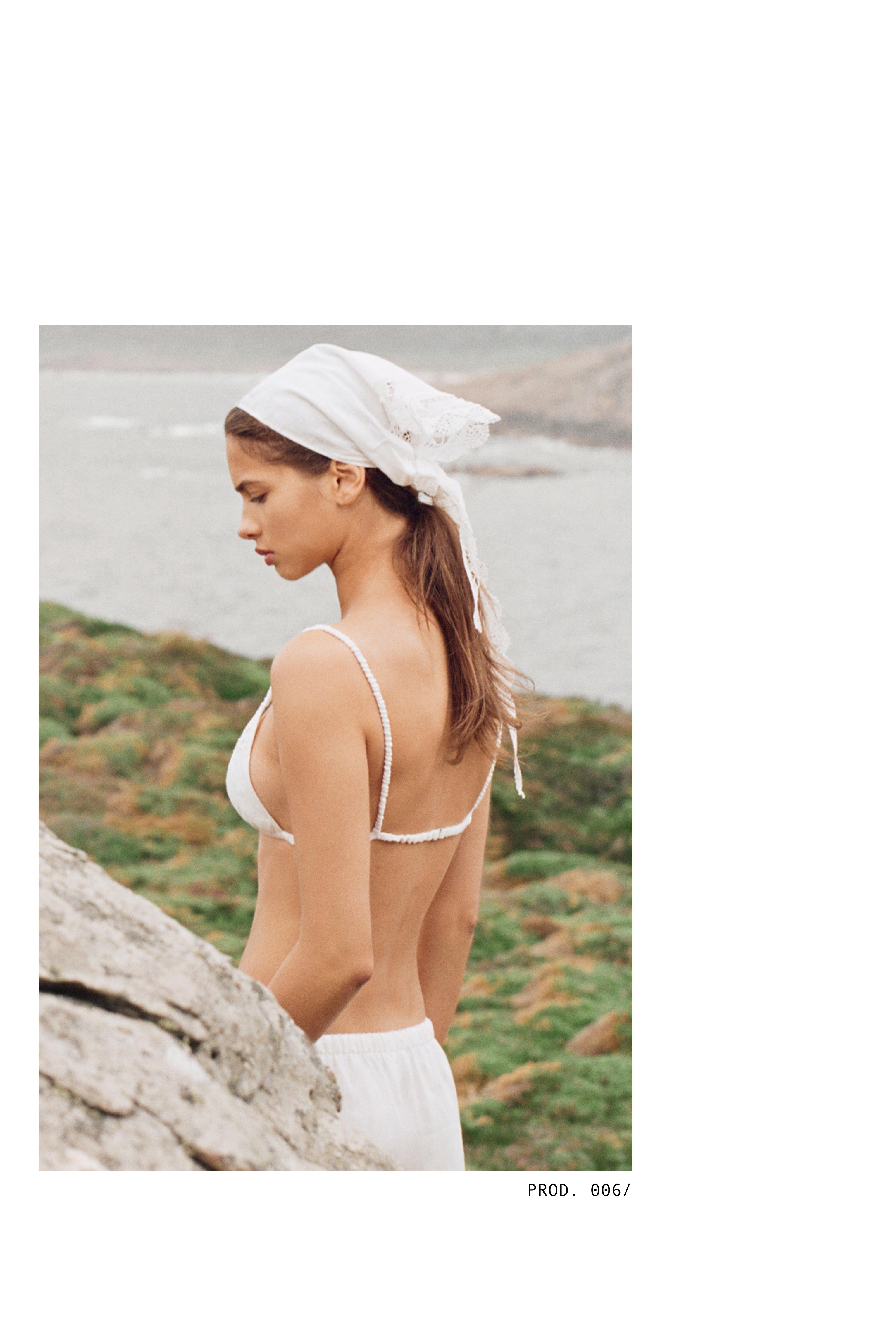 Encaixe de Camariñas x Pull&Bear 100% linen bandana — Off white