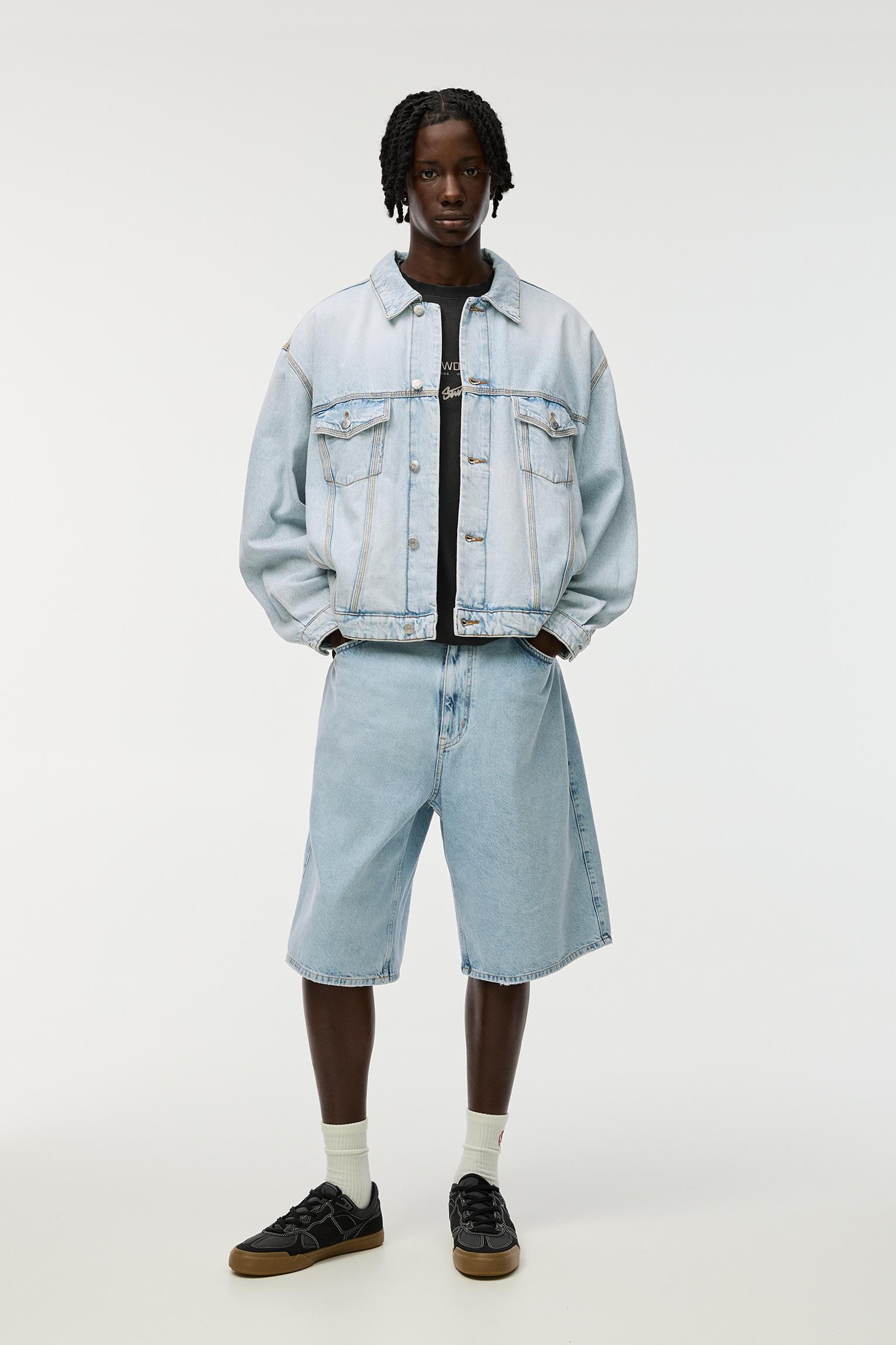 Oversized denim jacket pull and bear hotsell