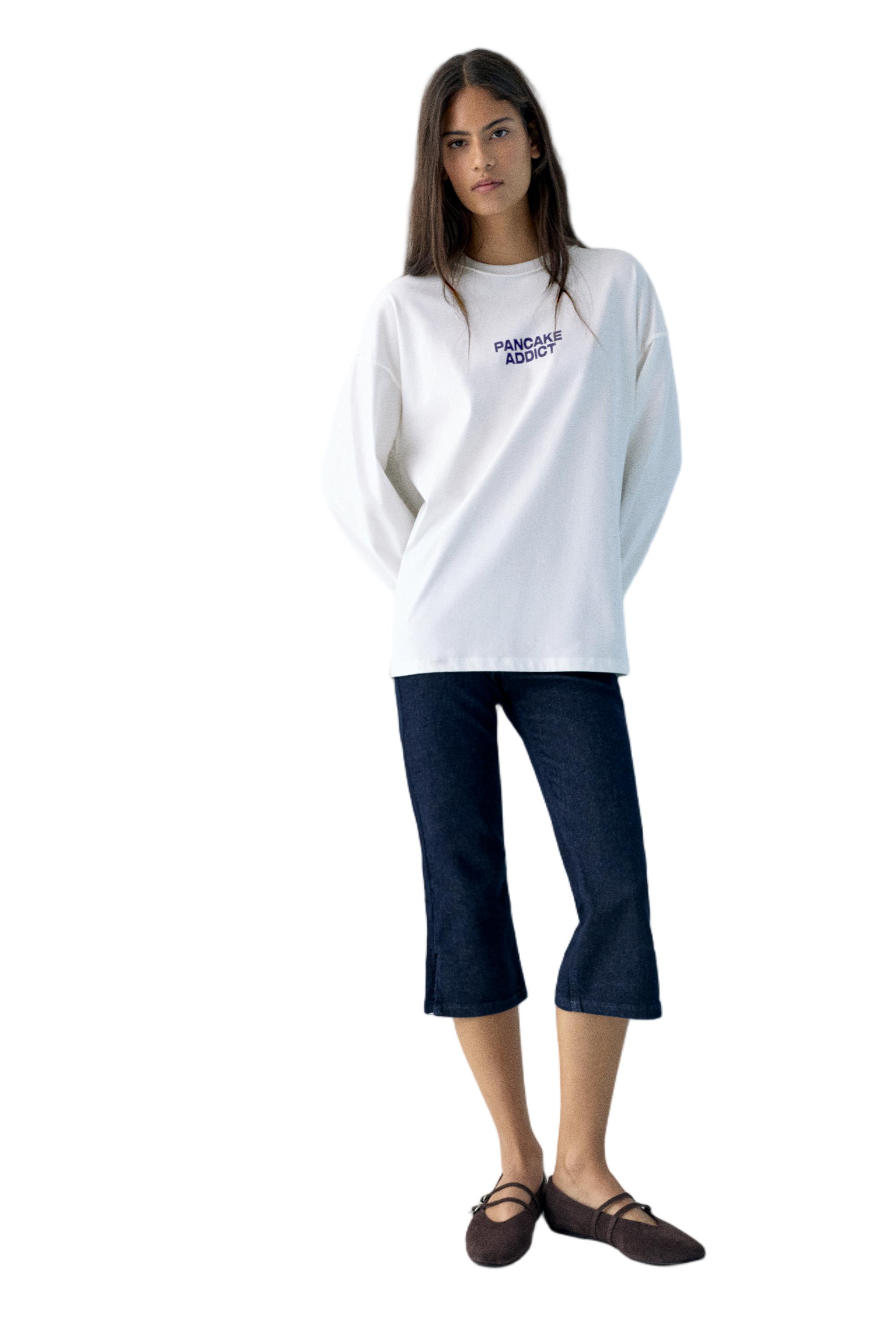 Pancake grafik baskılı t-shirt - Görsel 17