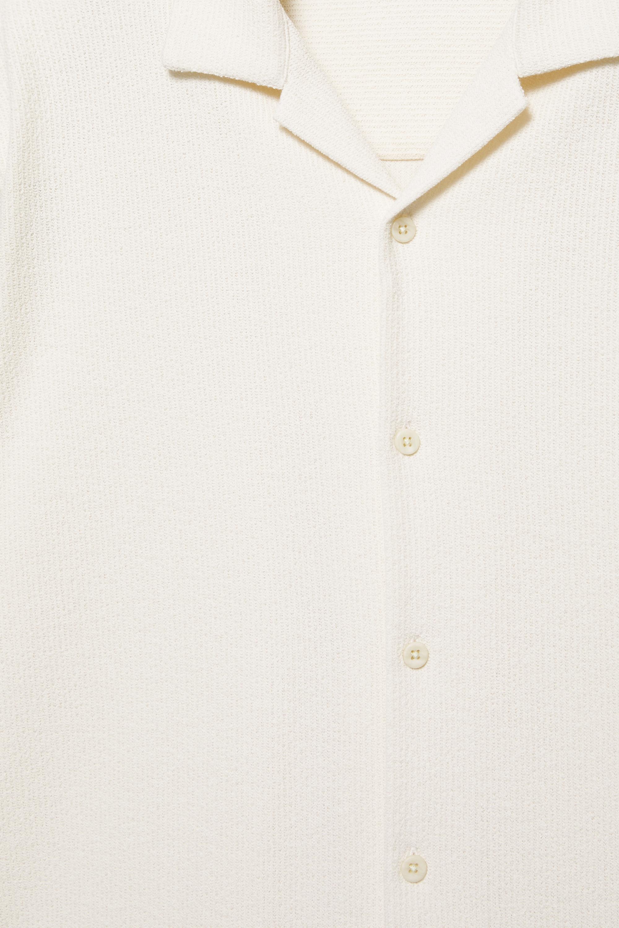 Terrycloth short sleeve shirt — Off white