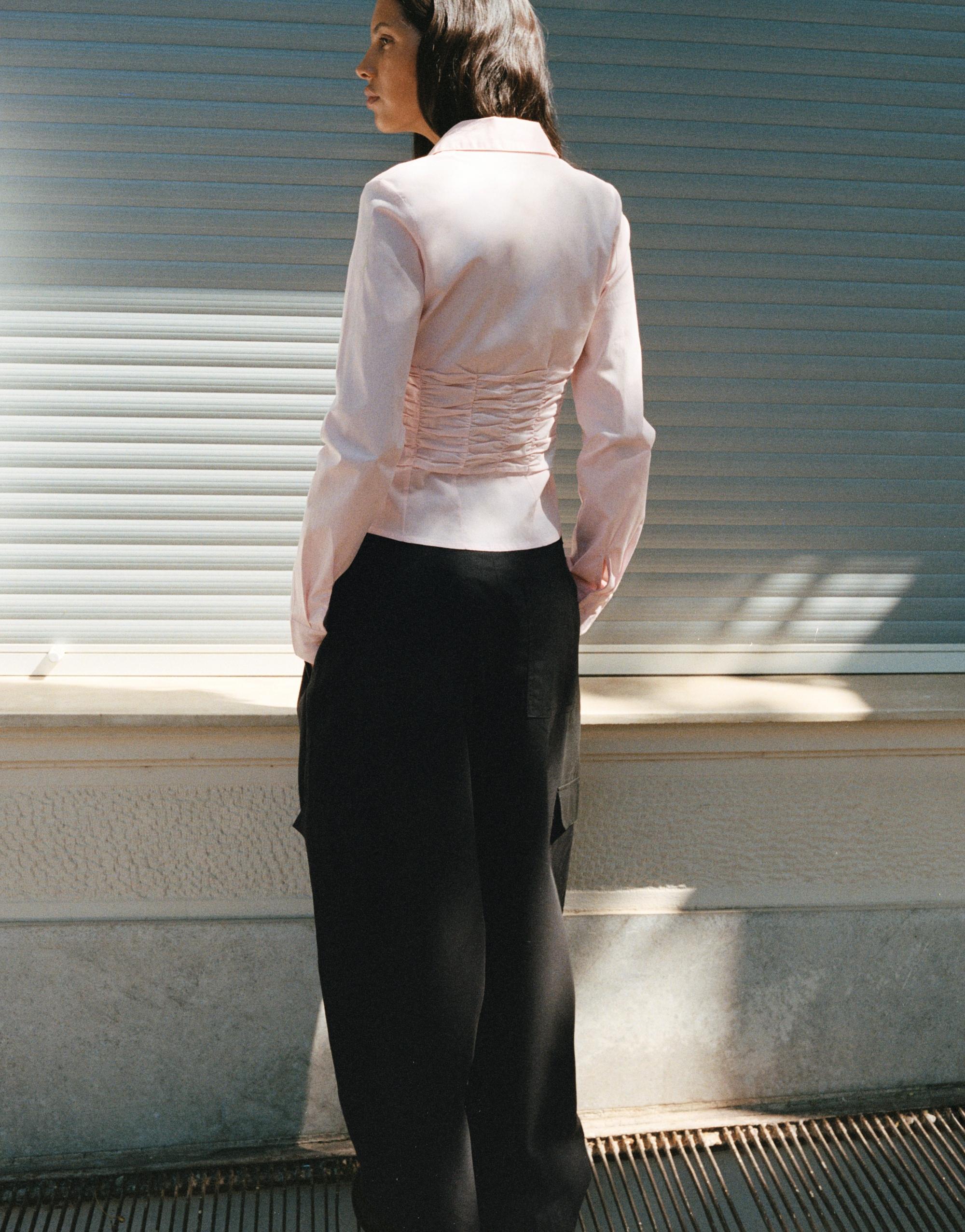 Balloon cargo trousers with belt — Faded black