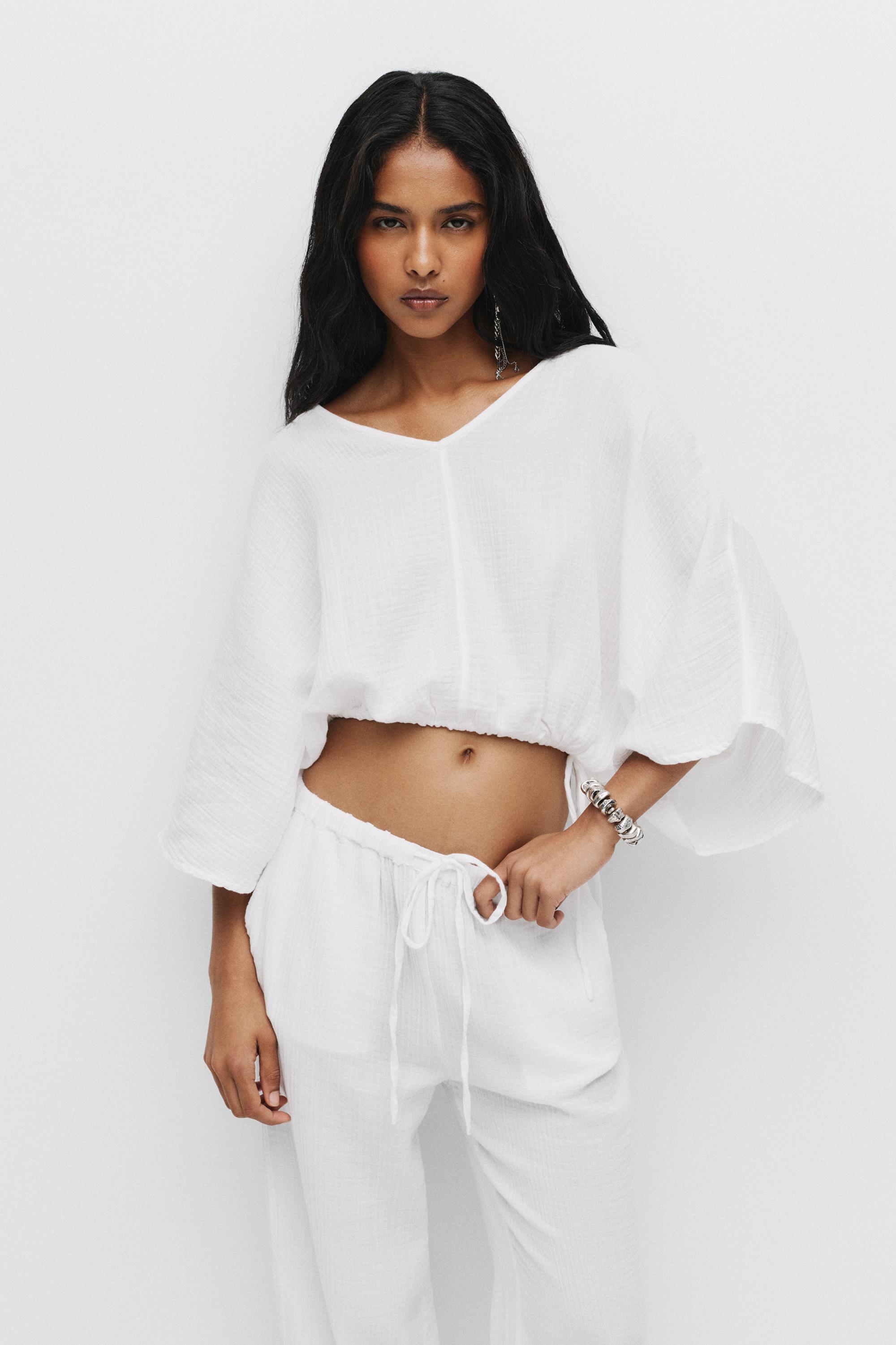 Bluse Mit Rustikaler Textur