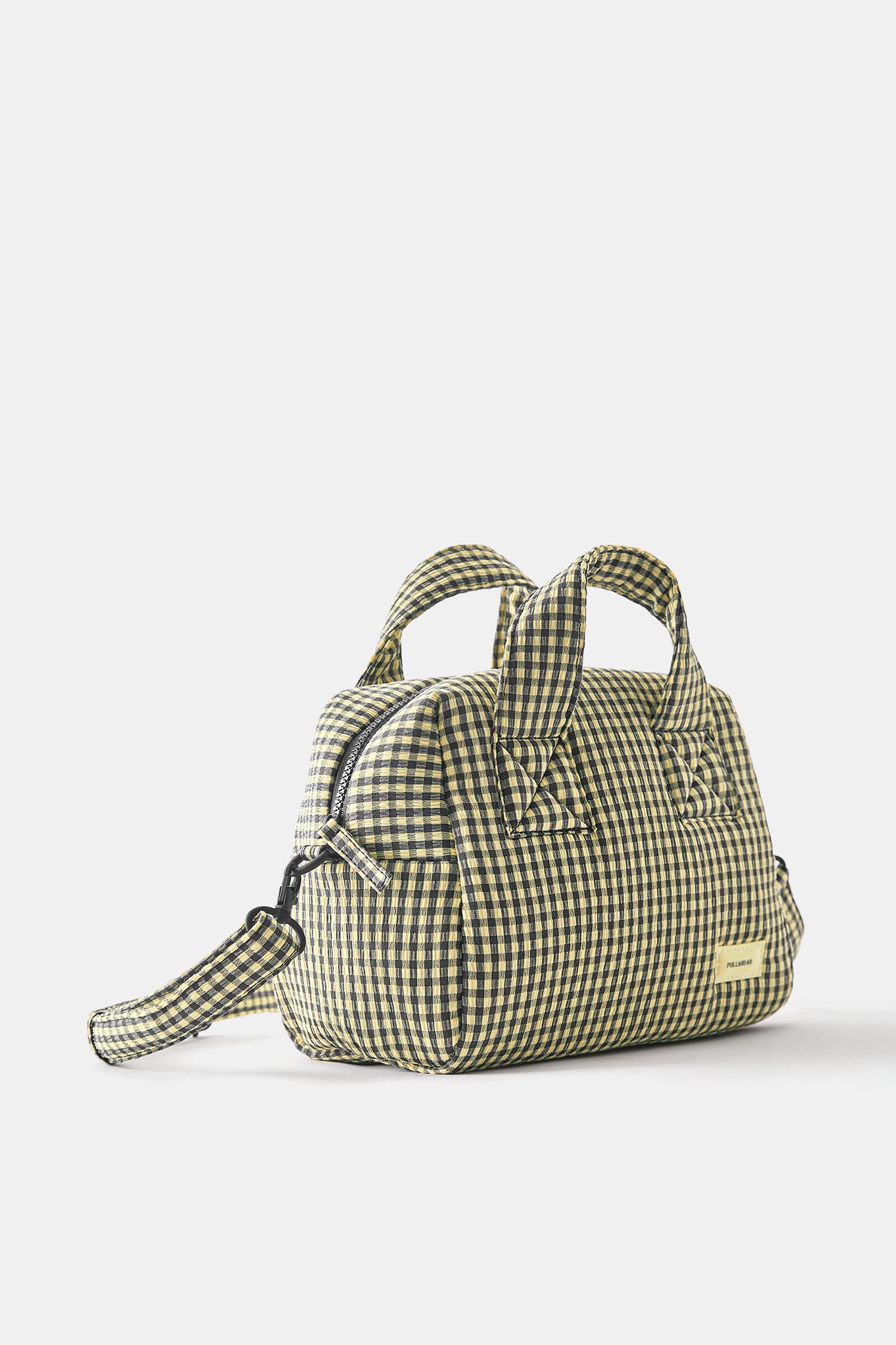 Gingham lunch bag — Black