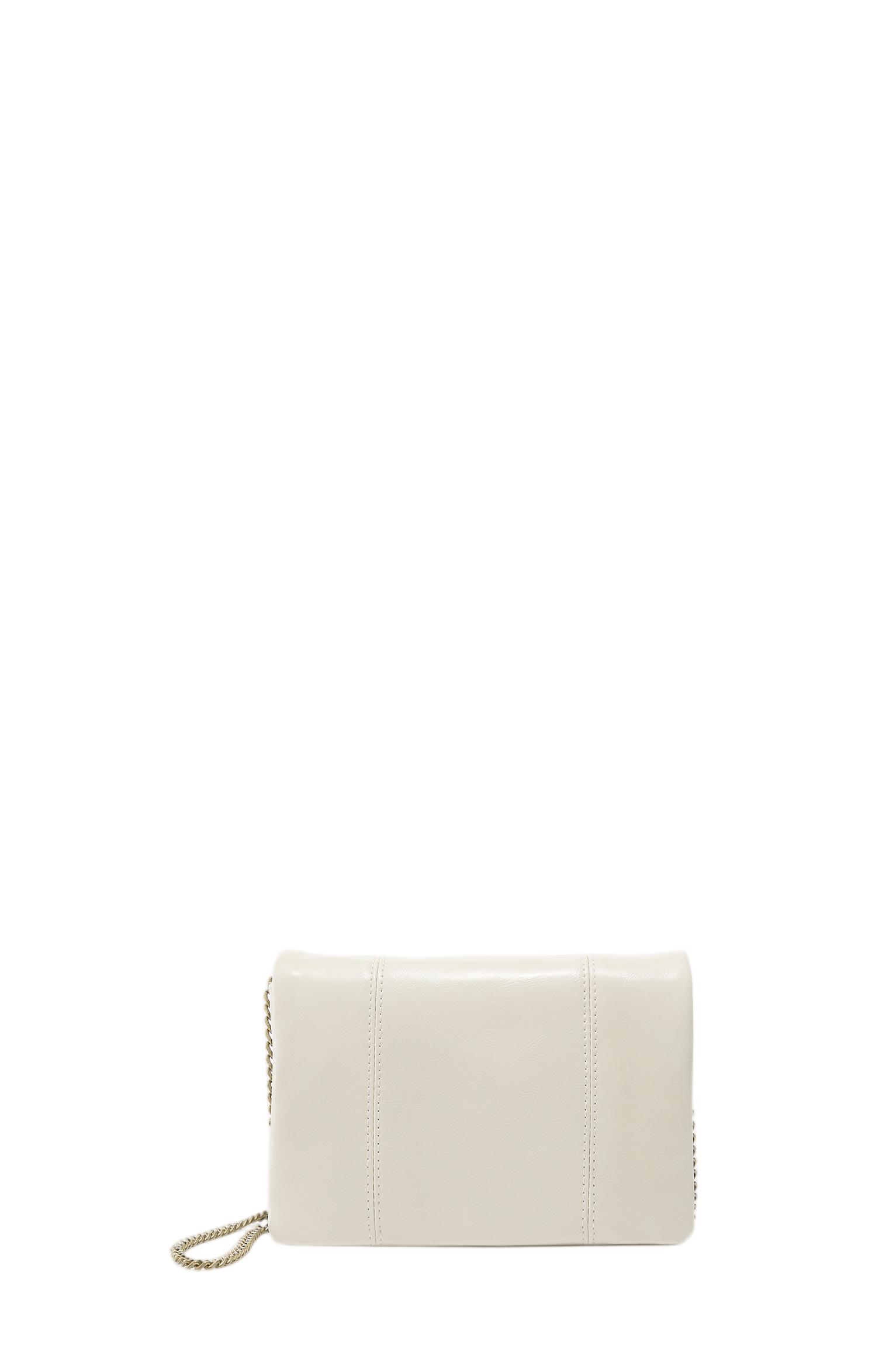 Crossbody bag with seams — Ecru