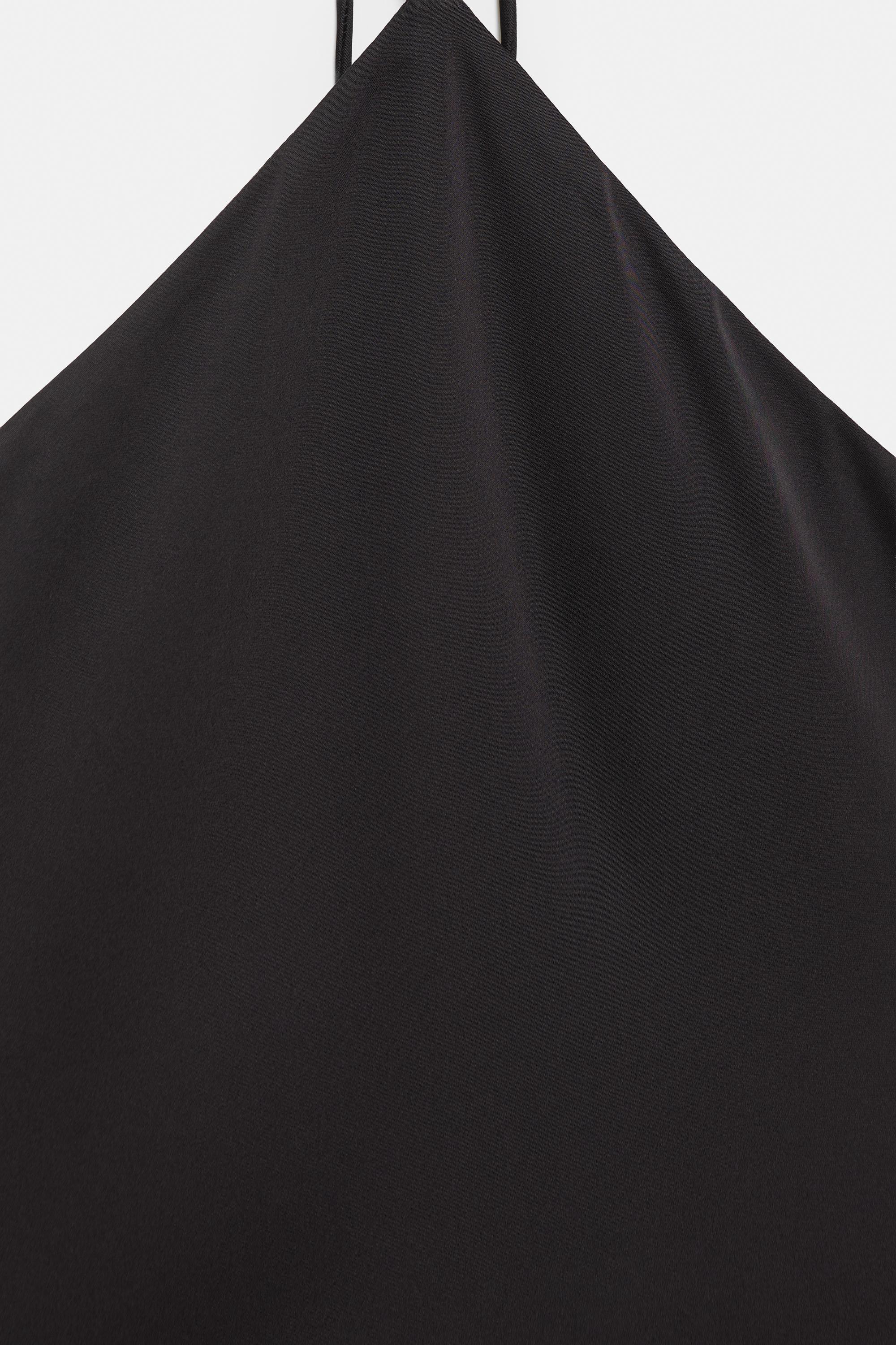 Satin halter top — Black