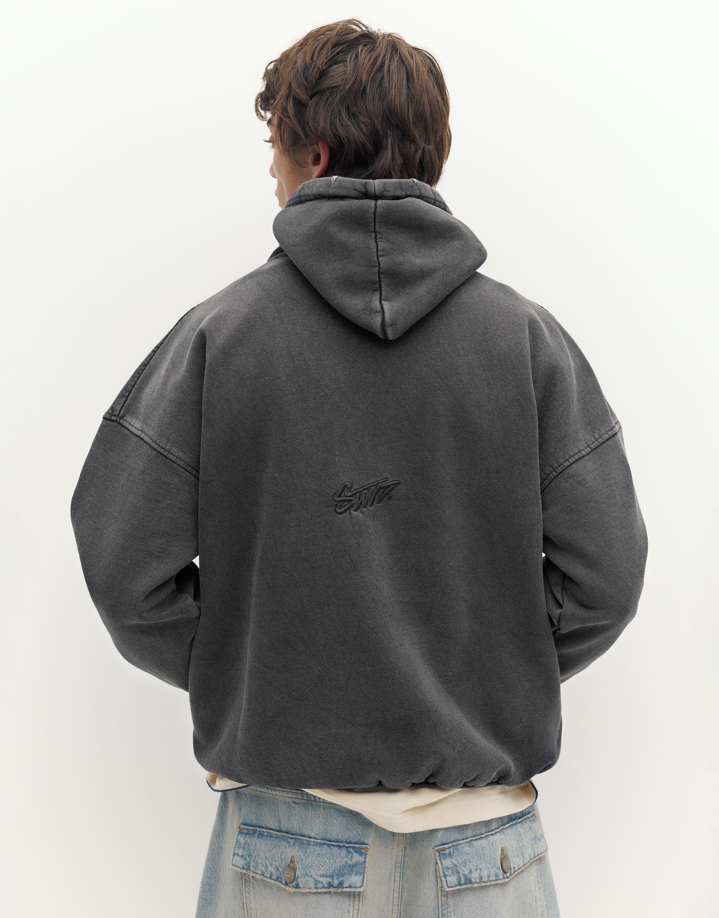 STWD Yıkanmış Kapüşonlu Sweatshirt - Görsel 12
